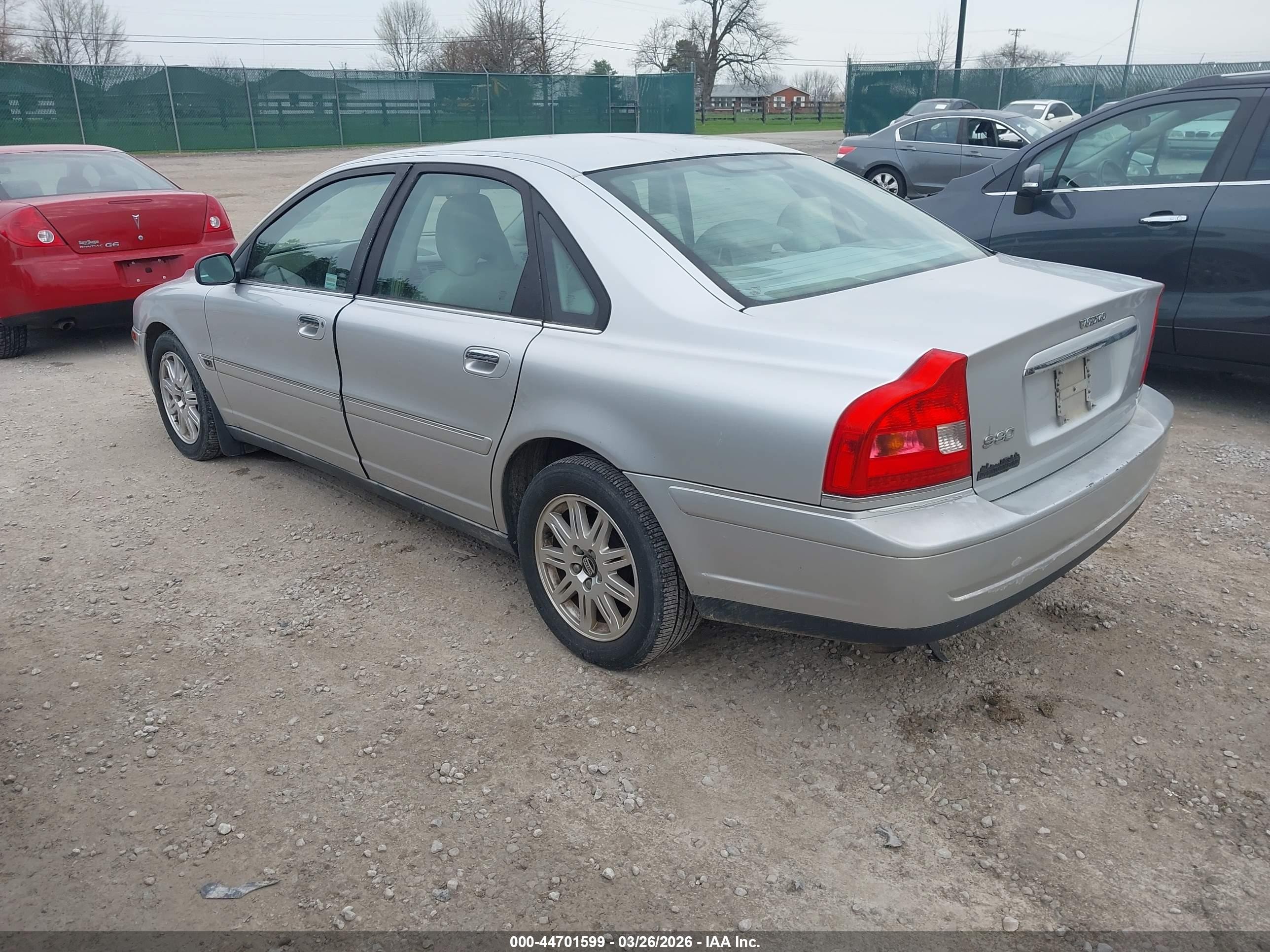 2005 Volvo S80 2.5t Silver vin: YV1TS592051401004