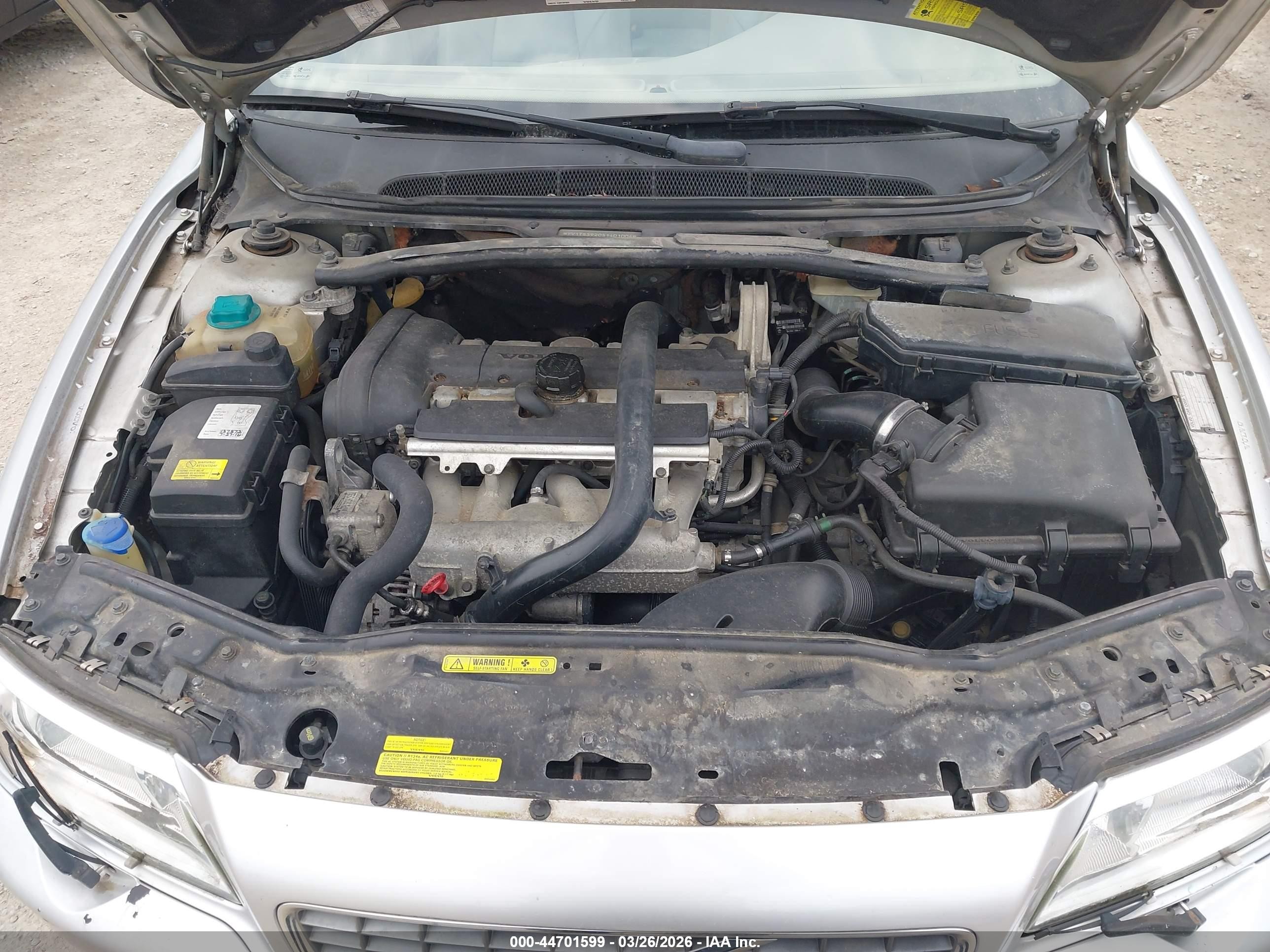 2005 Volvo S80 2.5t Silver vin: YV1TS592051401004