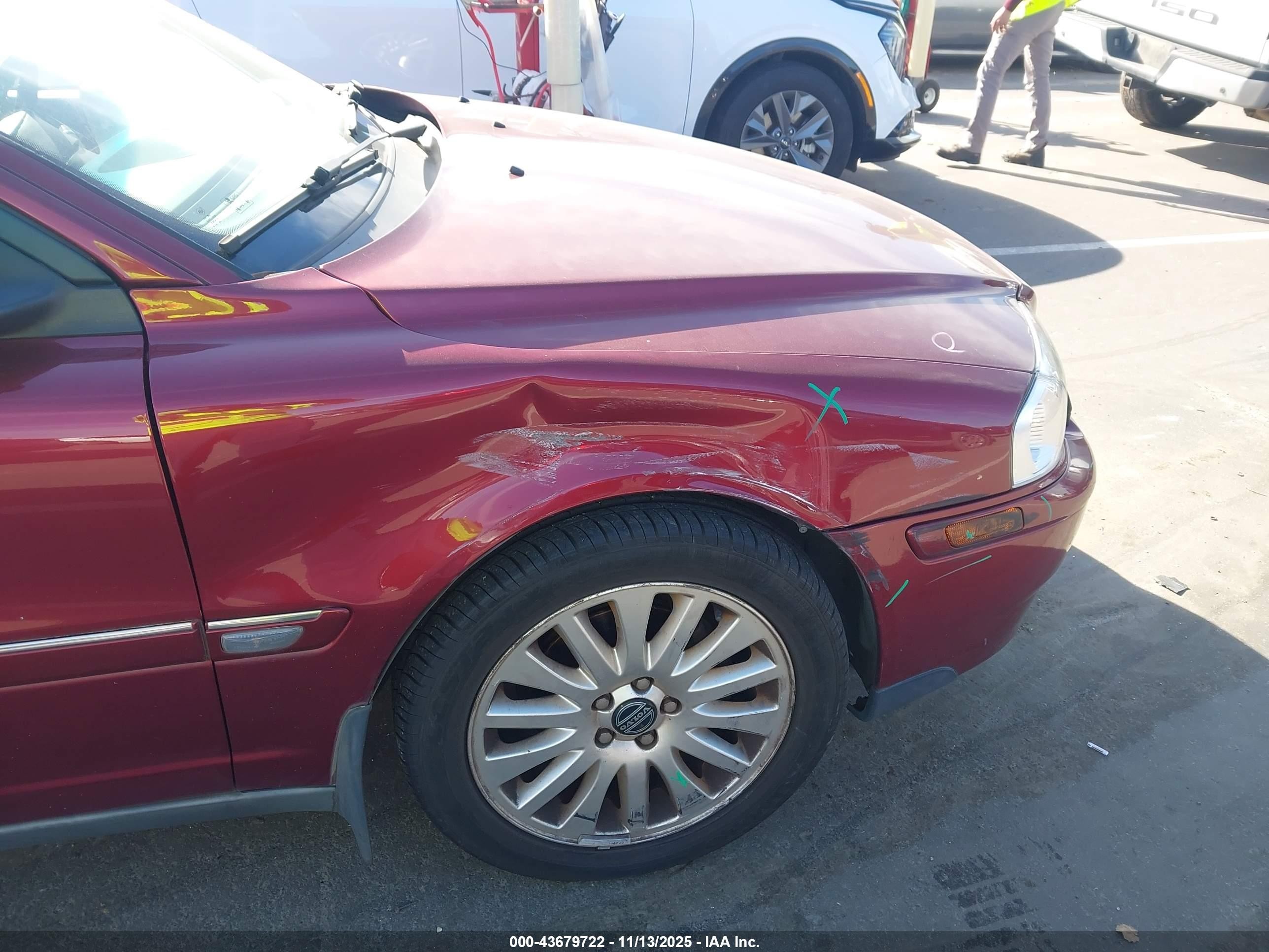 2006 Volvo S80 2.5t Red vin: YV1TS592061428866