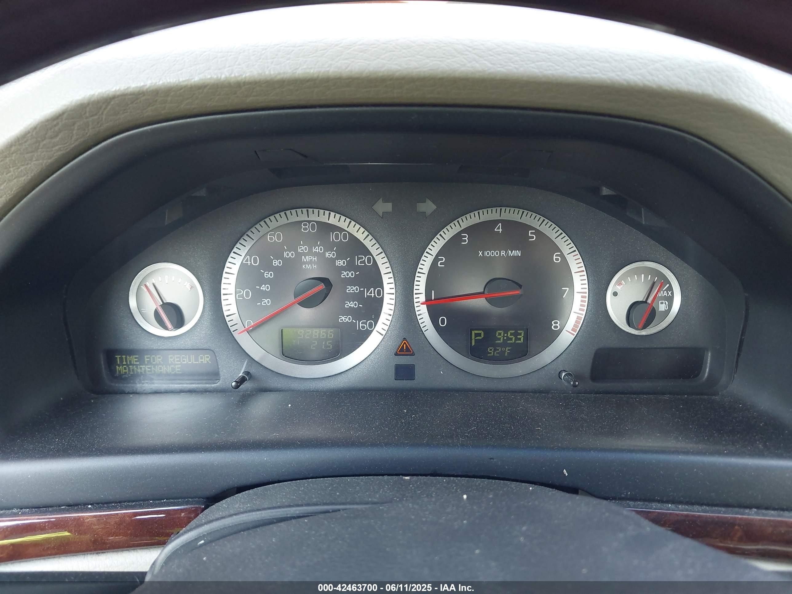 2006 Volvo S80 2.5t Navy vin: YV1TS592061437924