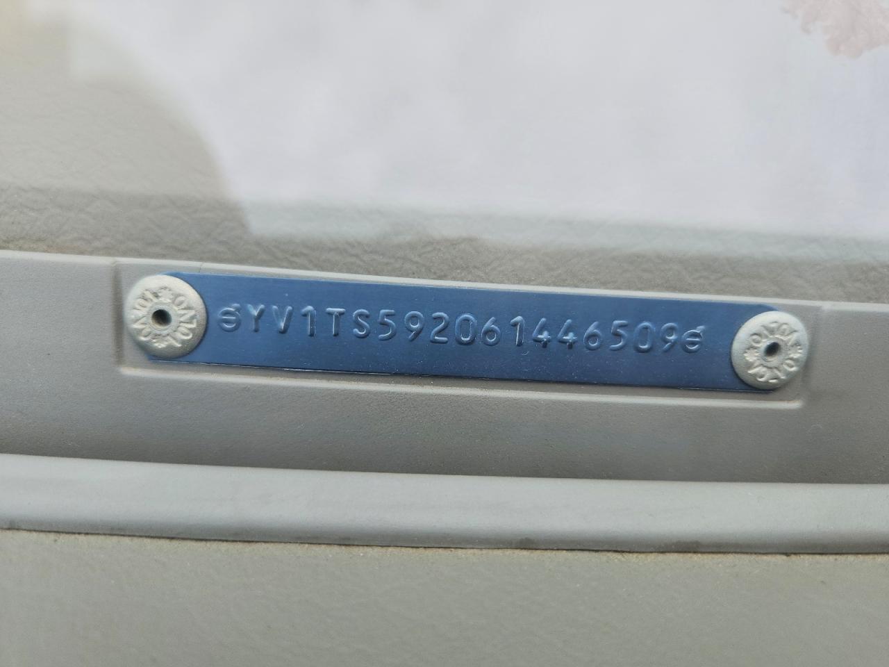 2006 Volvo S80 White vin: YV1TS592061446509