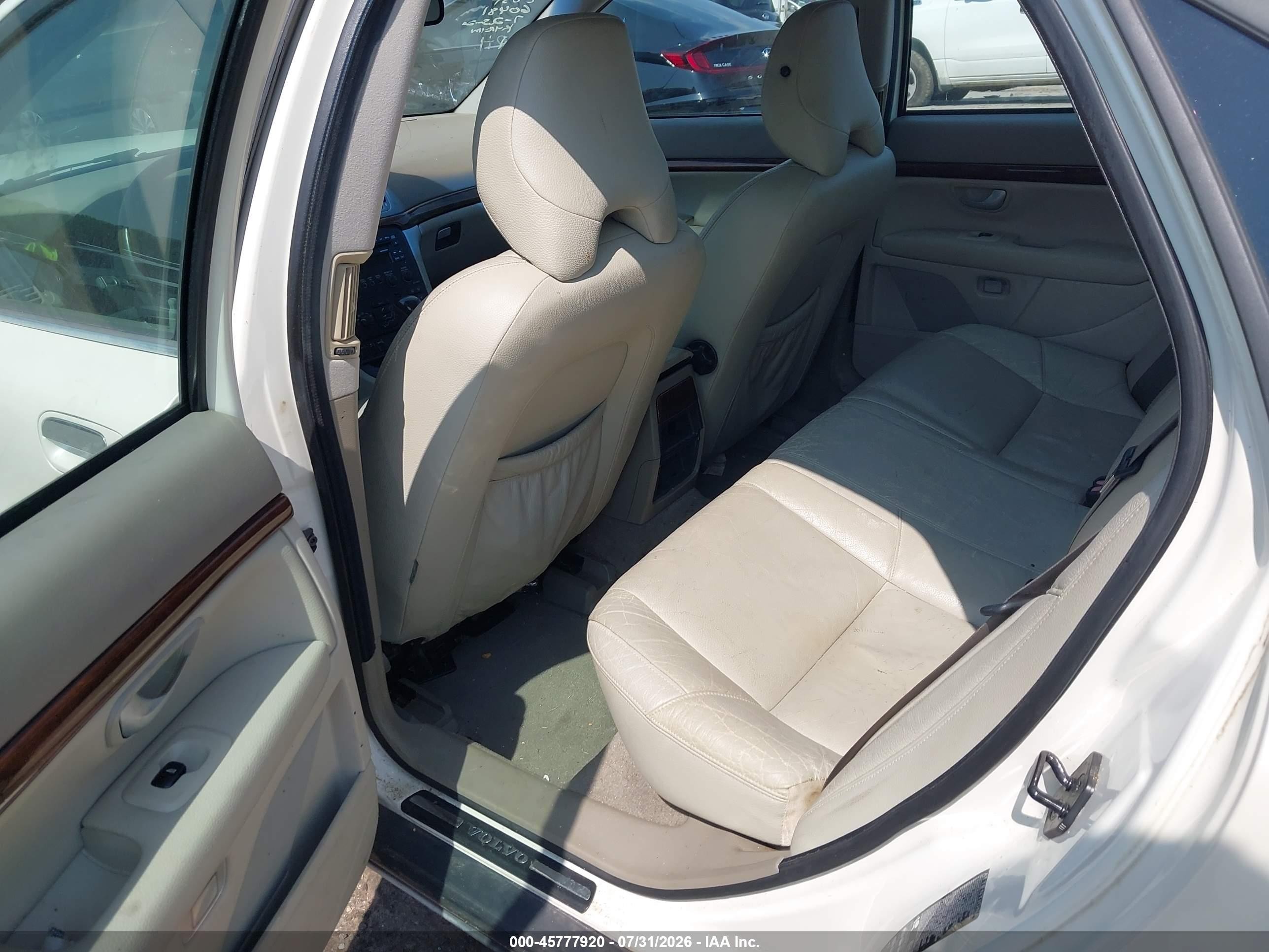 2005 Volvo S80 2.5t A/2.5t A Sr White vin: YV1TS592251395173