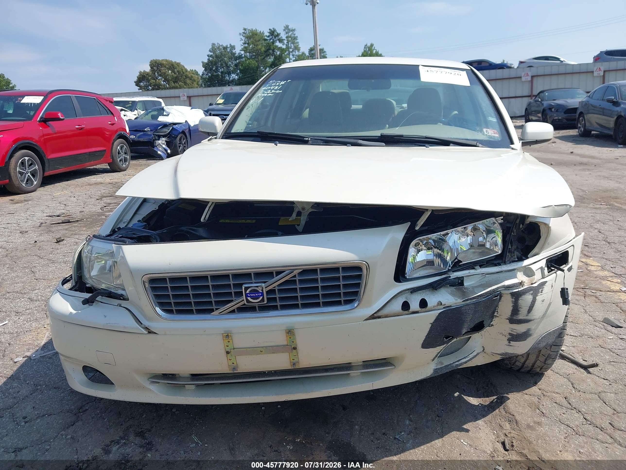 2005 Volvo S80 2.5t A/2.5t A Sr White vin: YV1TS592251395173