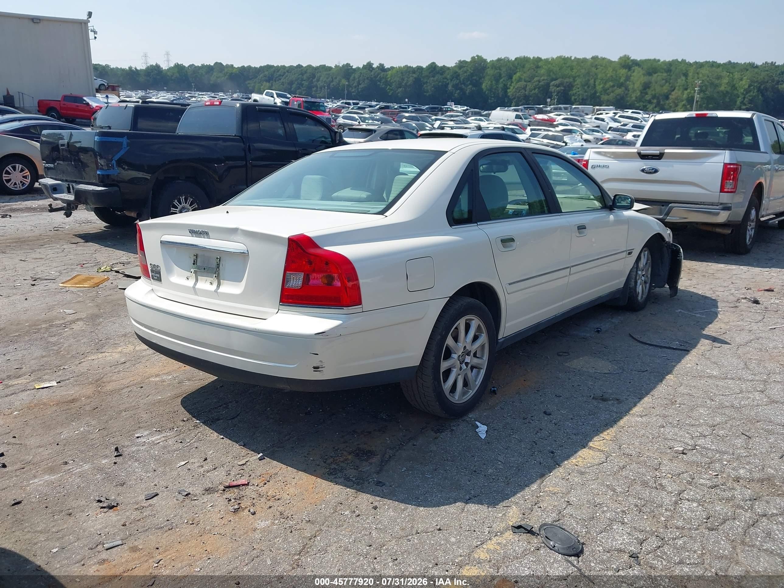 2005 Volvo S80 2.5t A/2.5t A Sr White vin: YV1TS592251395173