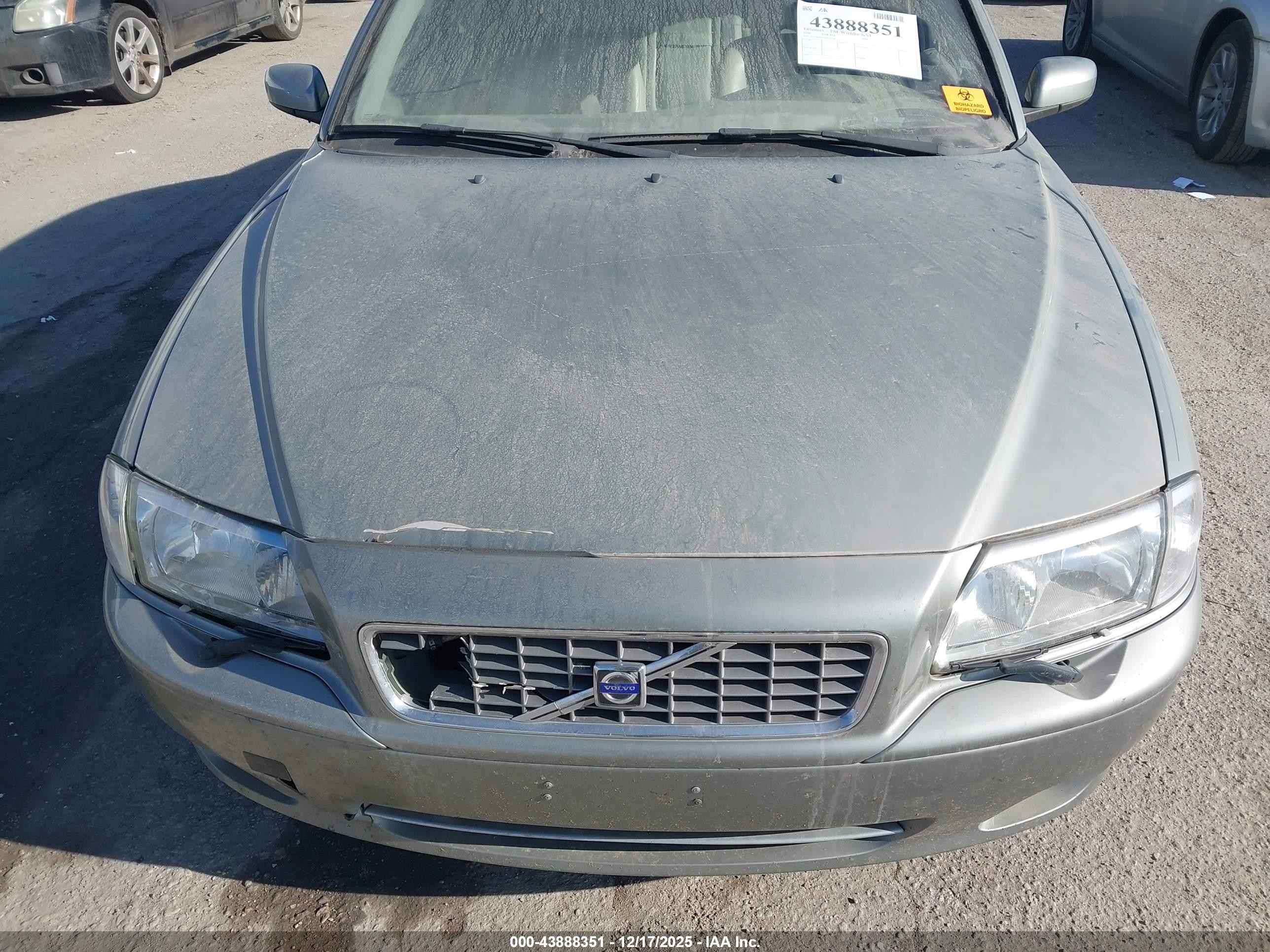 2006 Volvo S80 2.5t Green vin: YV1TS592261428268