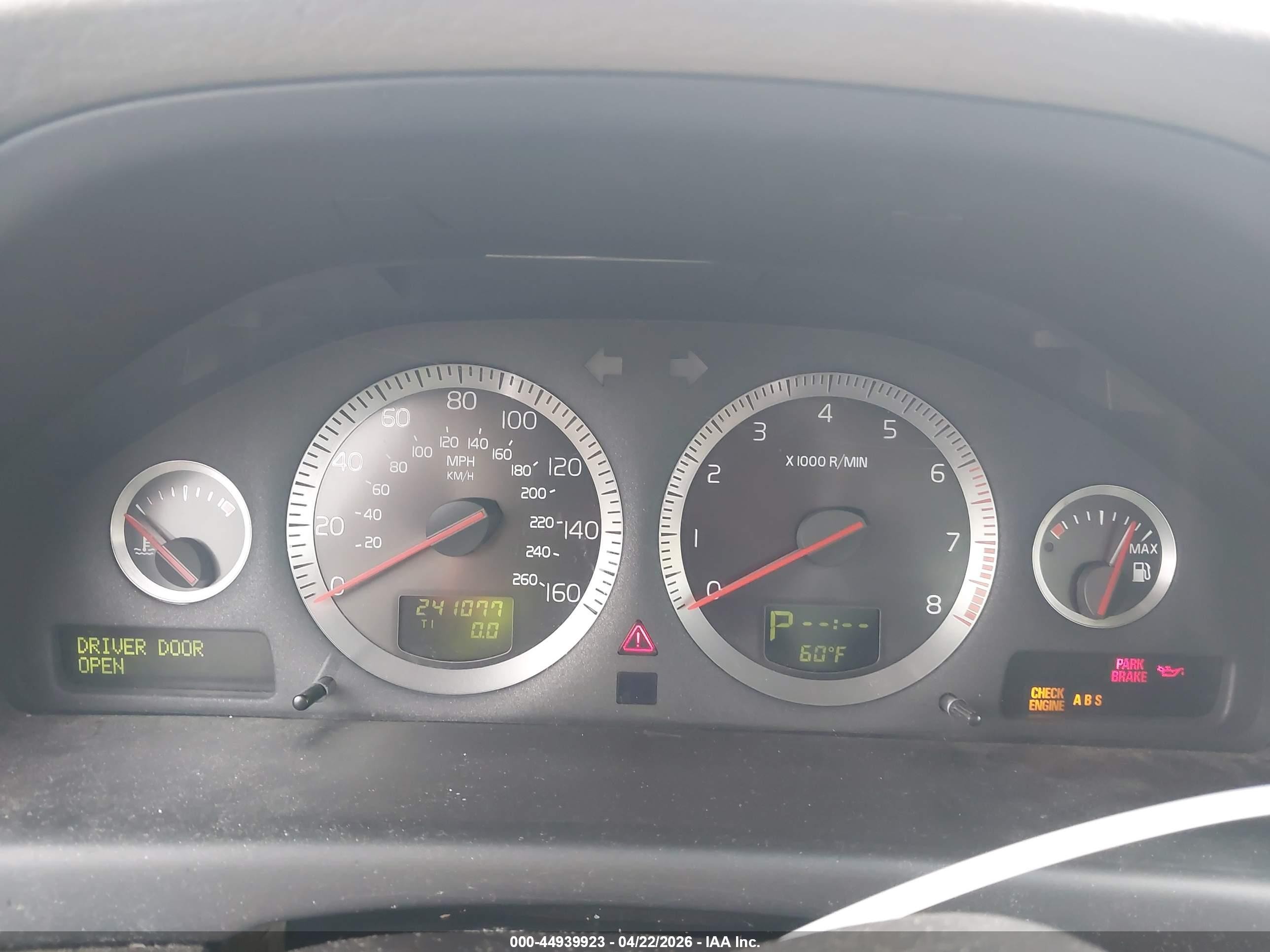 2006 Volvo S80 2.5t White vin: YV1TS592361434225