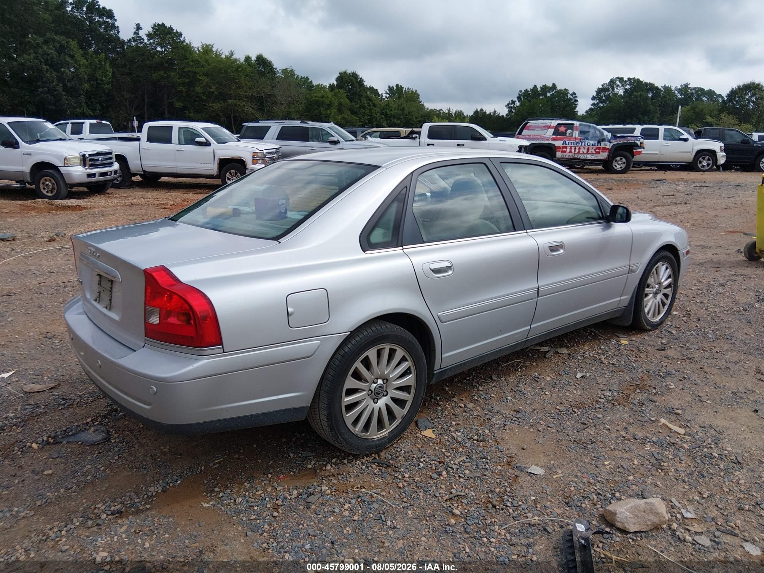 2006 Volvo S80 2.5t Silver vin: YV1TS592461441068