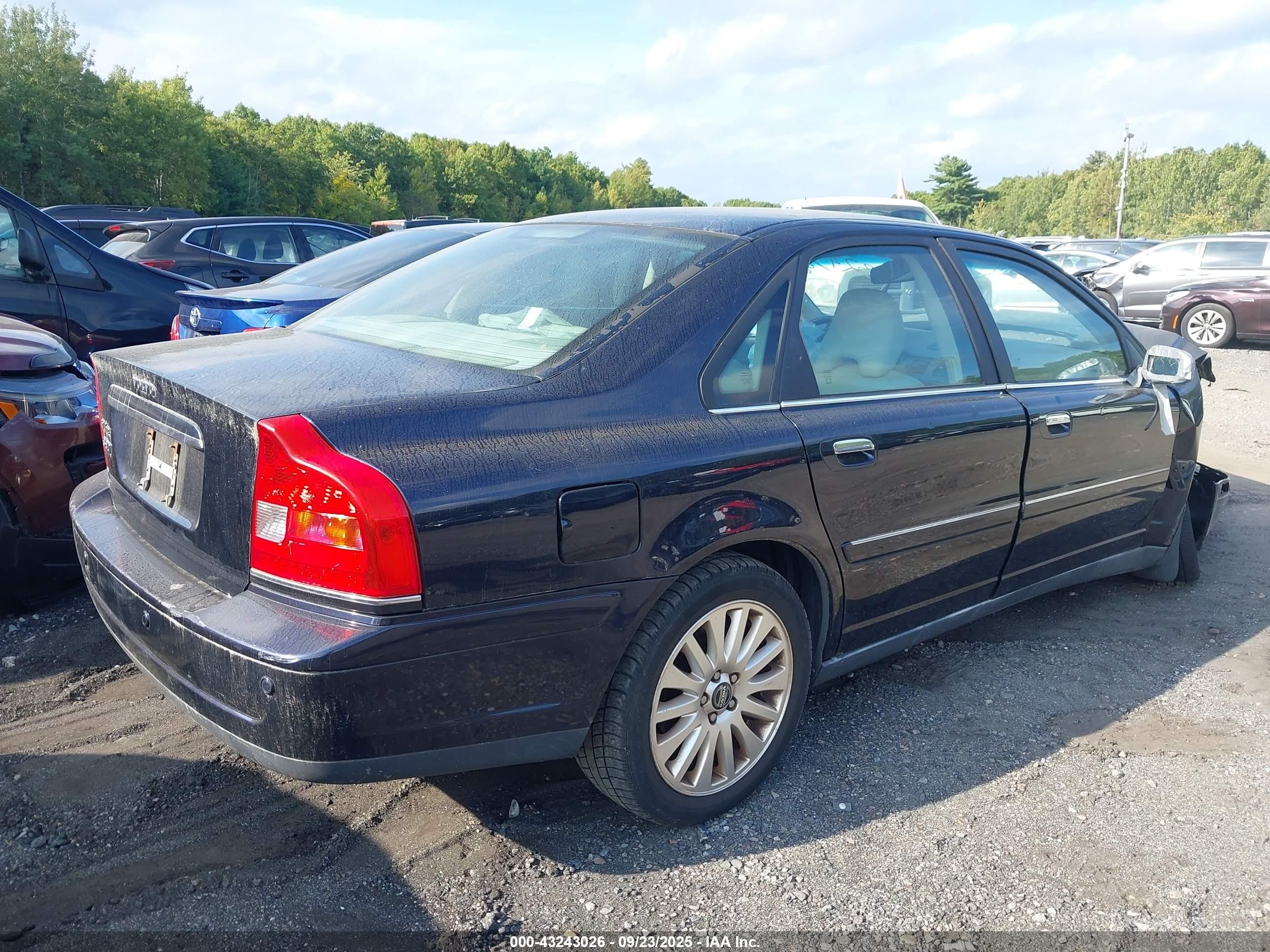 2006 Volvo S80 2.5t Black vin: YV1TS592461442575
