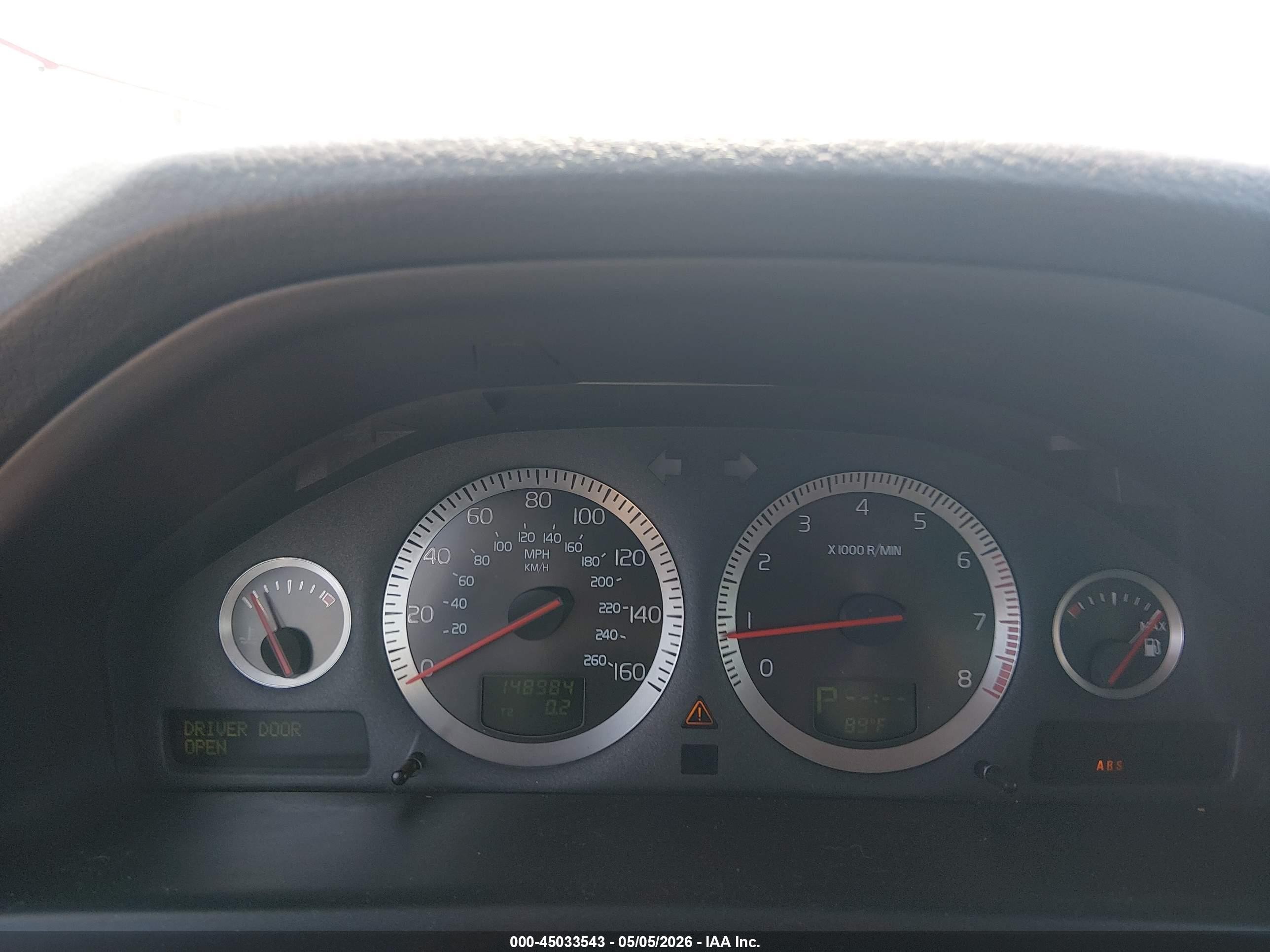 2006 Volvo S80 2.5t Silver vin: YV1TS592661440150