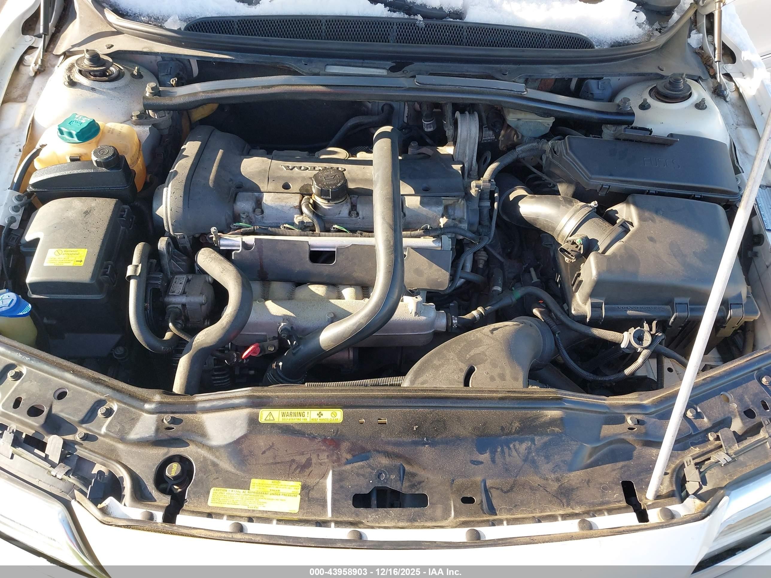 2005 Volvo S80 2.5t White vin: YV1TS592751401498