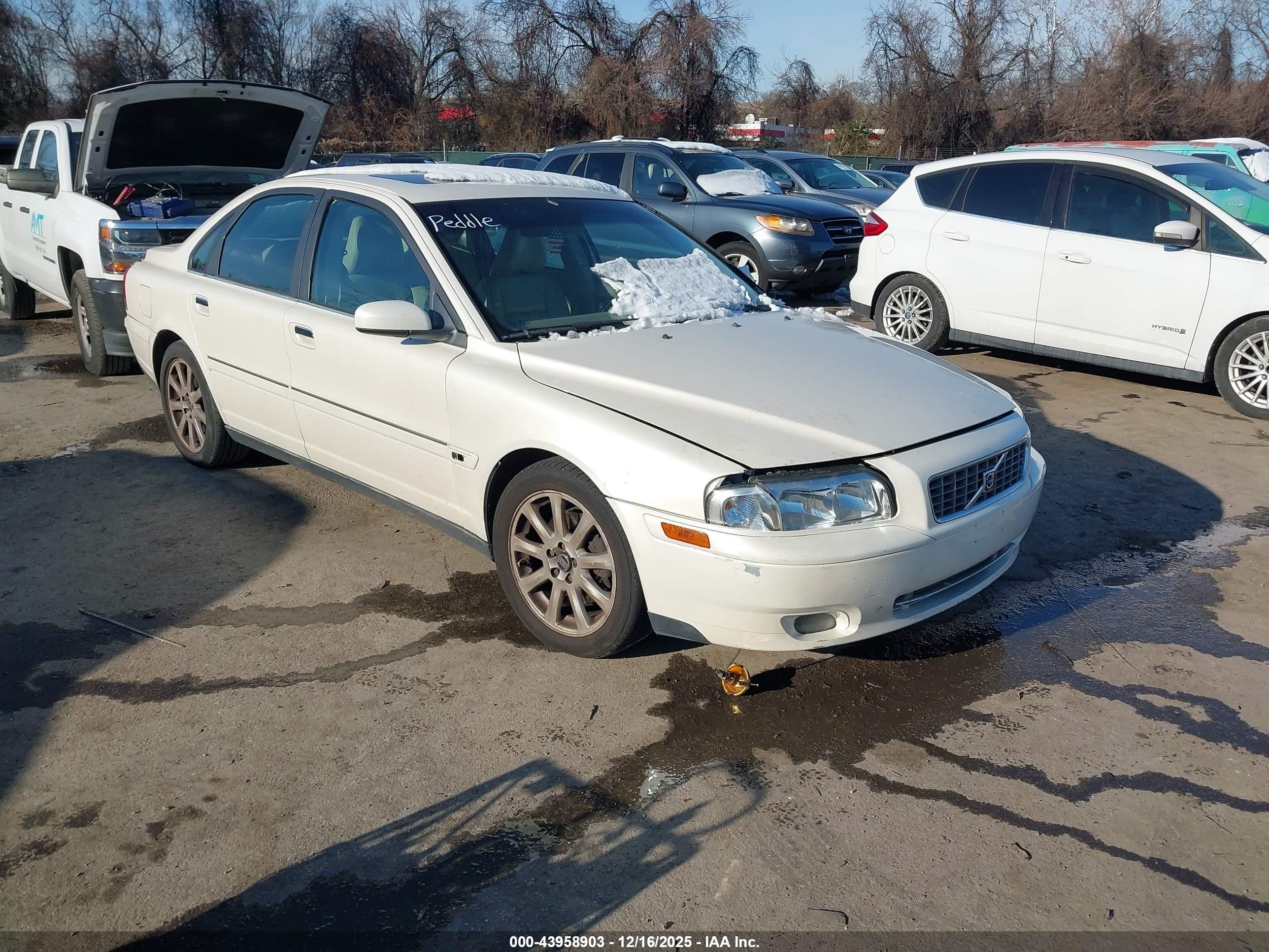 2005 Volvo S80 2.5t White vin: YV1TS592751401498