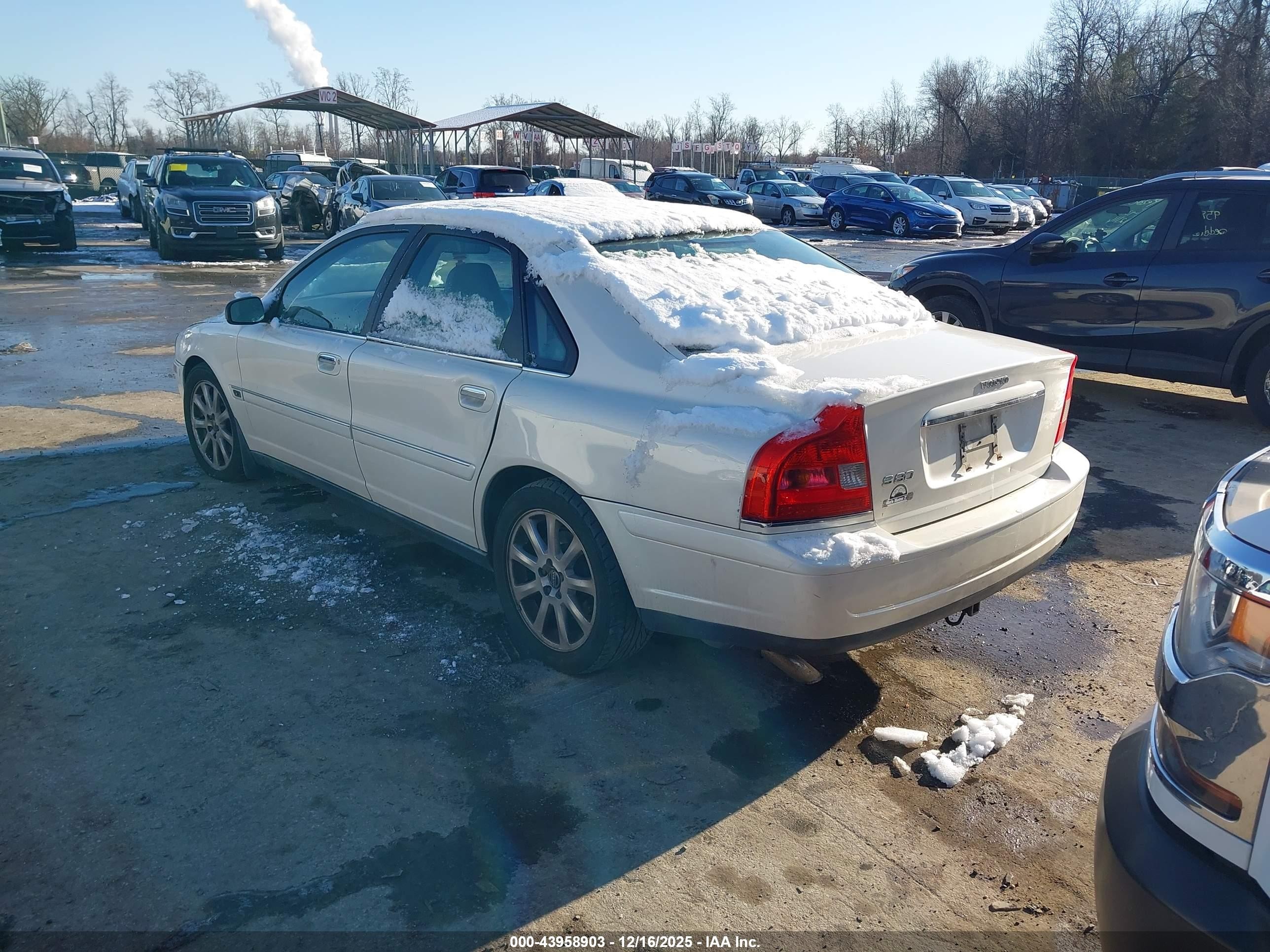 2005 Volvo S80 2.5t White vin: YV1TS592751401498