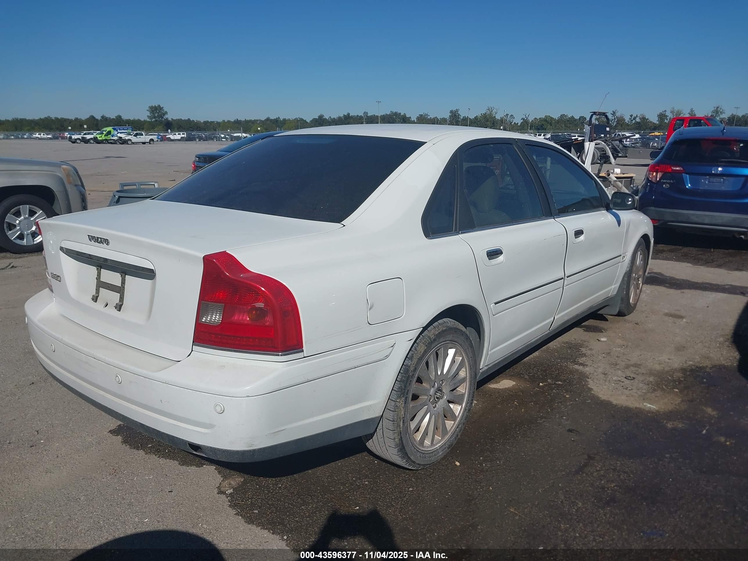2006 Volvo S80 2.5t White vin: YV1TS592861445253