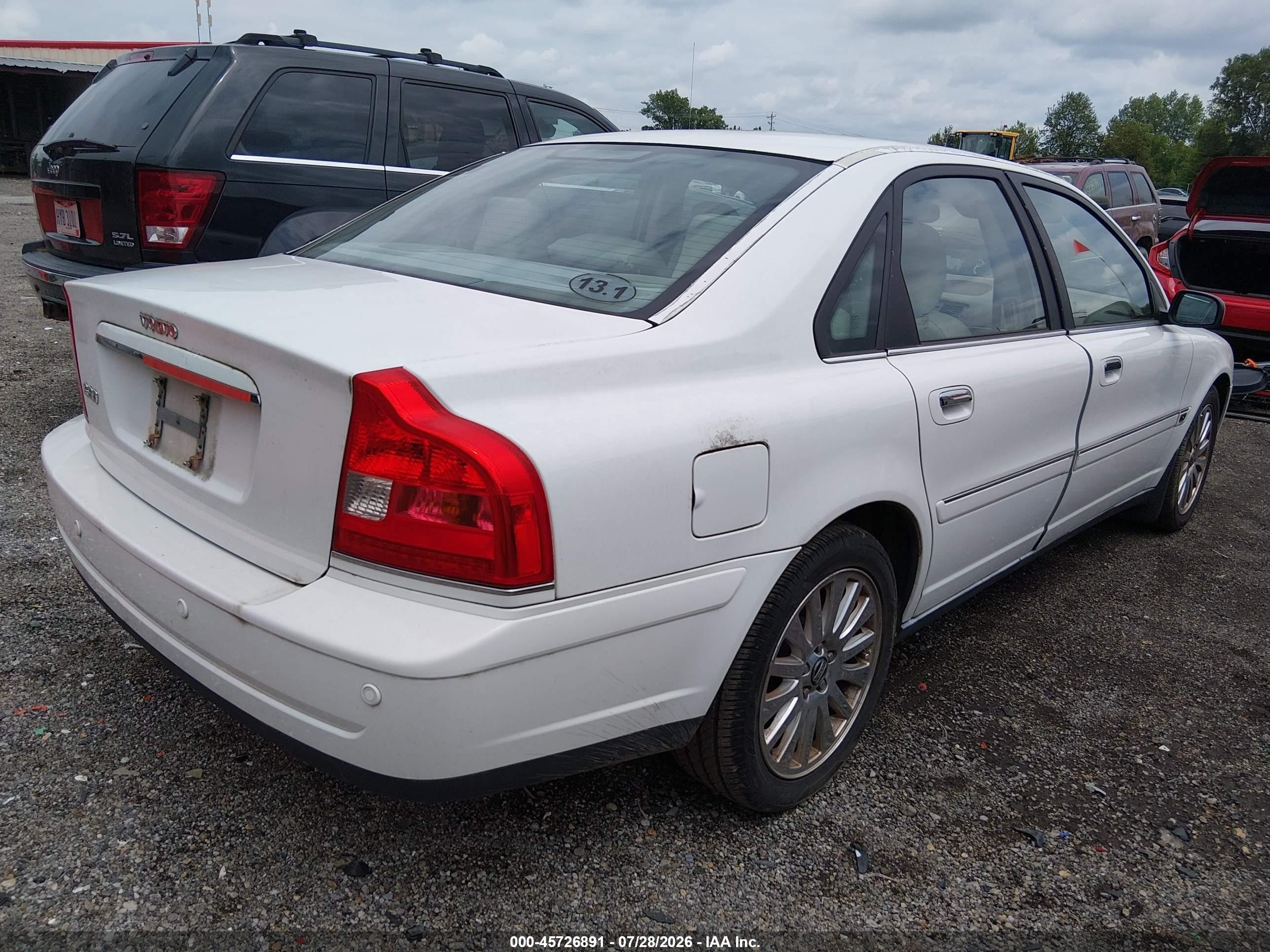 2006 Volvo S80 2.5t Белый vin: YV1TS592861445835