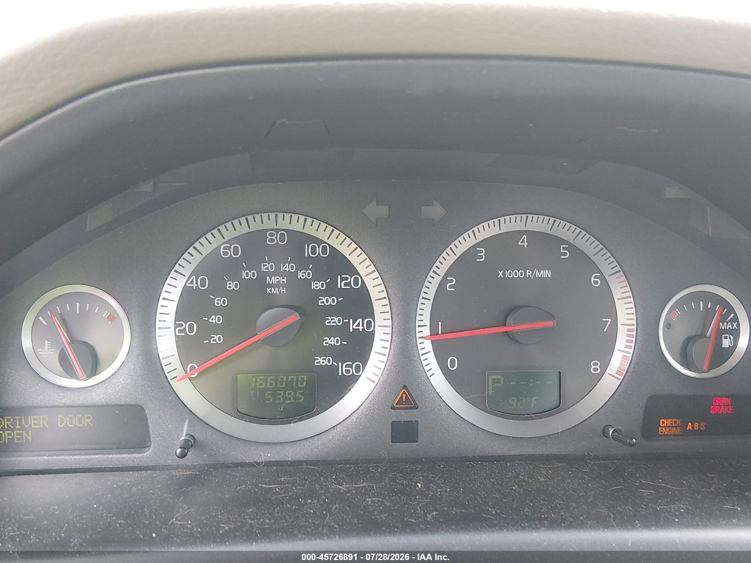 2006 Volvo S80 2.5t Белый vin: YV1TS592861445835