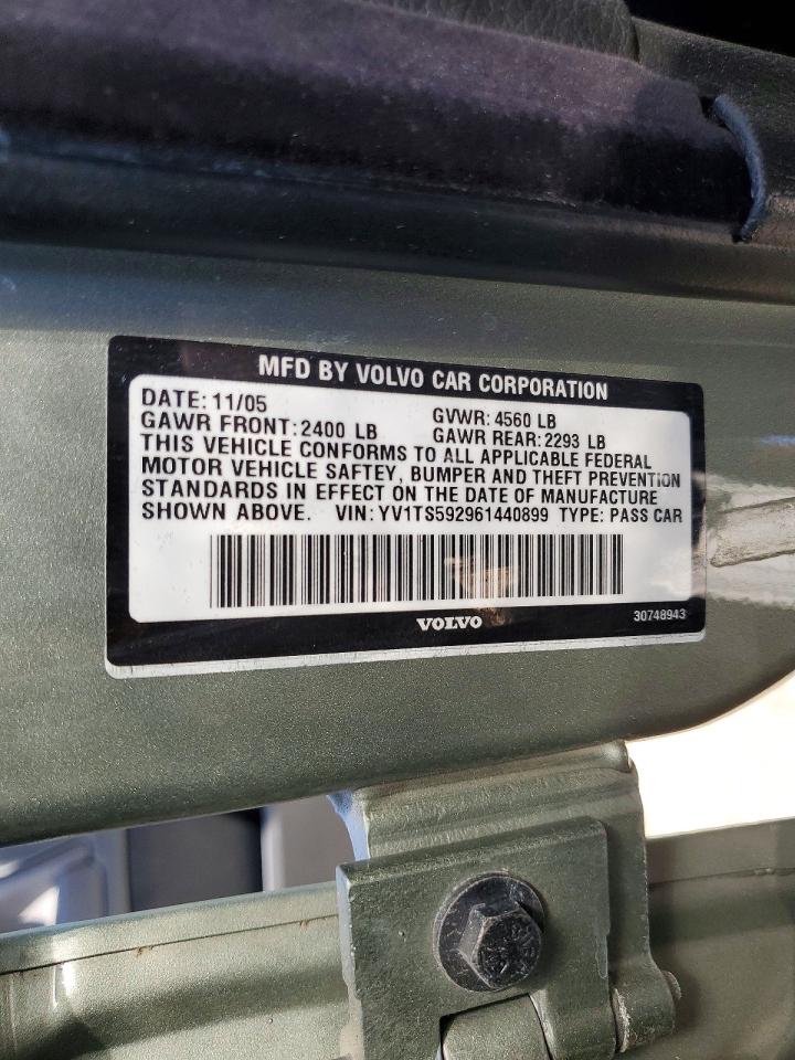 2006 Volvo S80 2.5t Gray vin: YV1TS592961440899