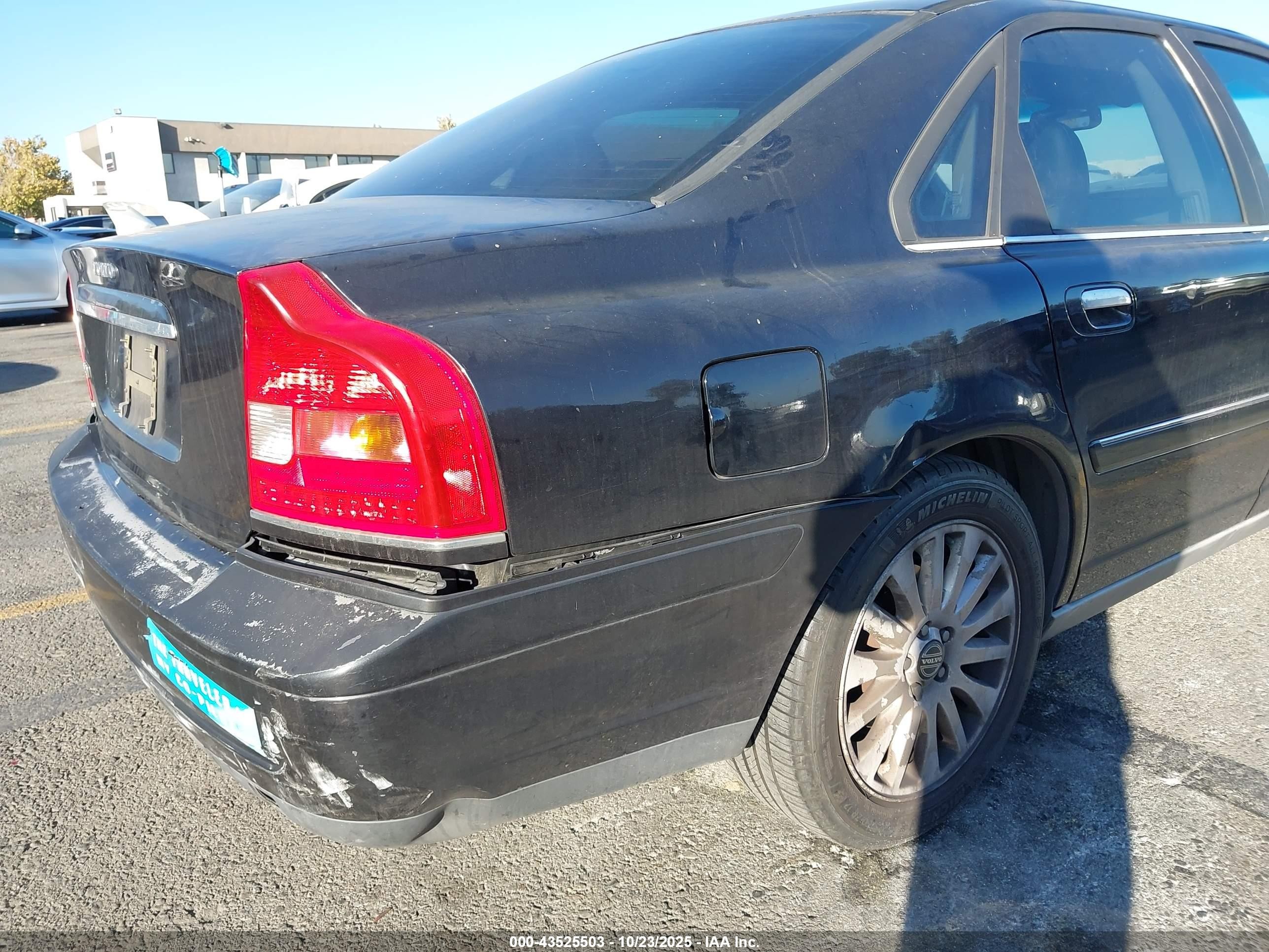 2006 Volvo S80 2.5t Black vin: YV1TS592X61436778