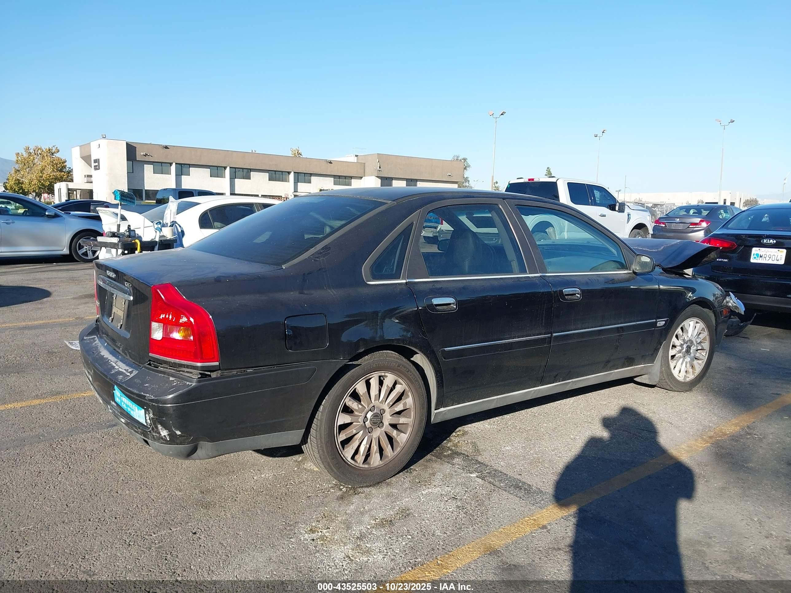 2006 Volvo S80 2.5t Black vin: YV1TS592X61436778