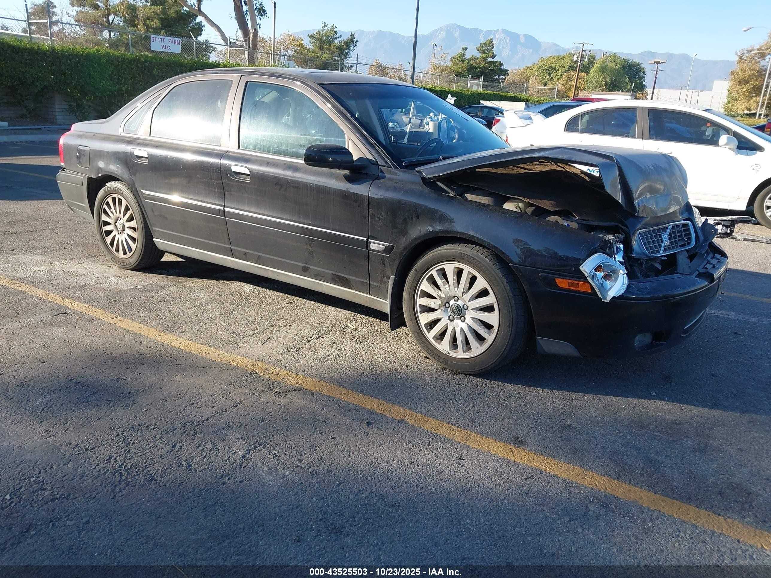 2006 Volvo S80 2.5t Black vin: YV1TS592X61436778