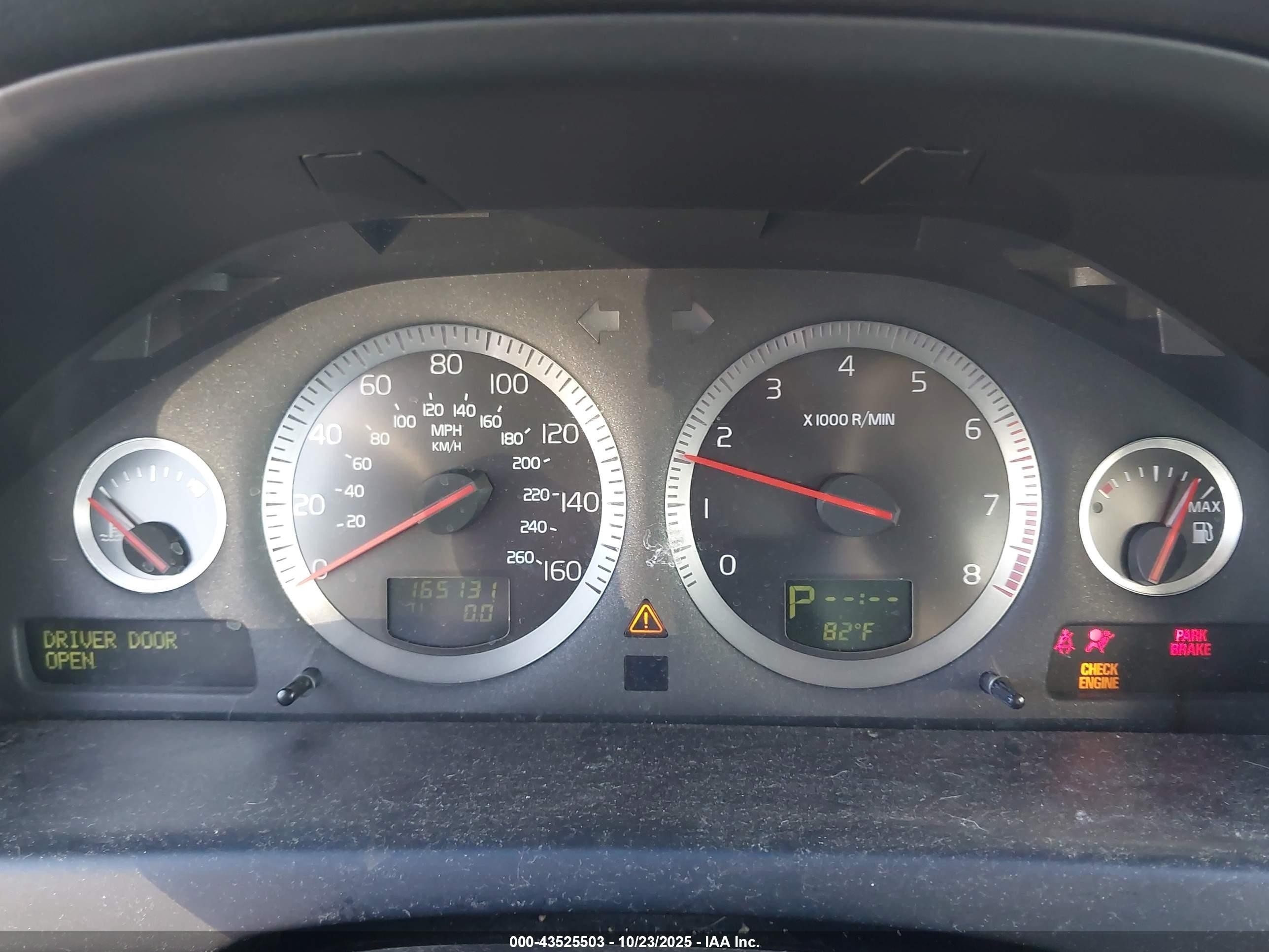 2006 Volvo S80 2.5t Black vin: YV1TS592X61436778