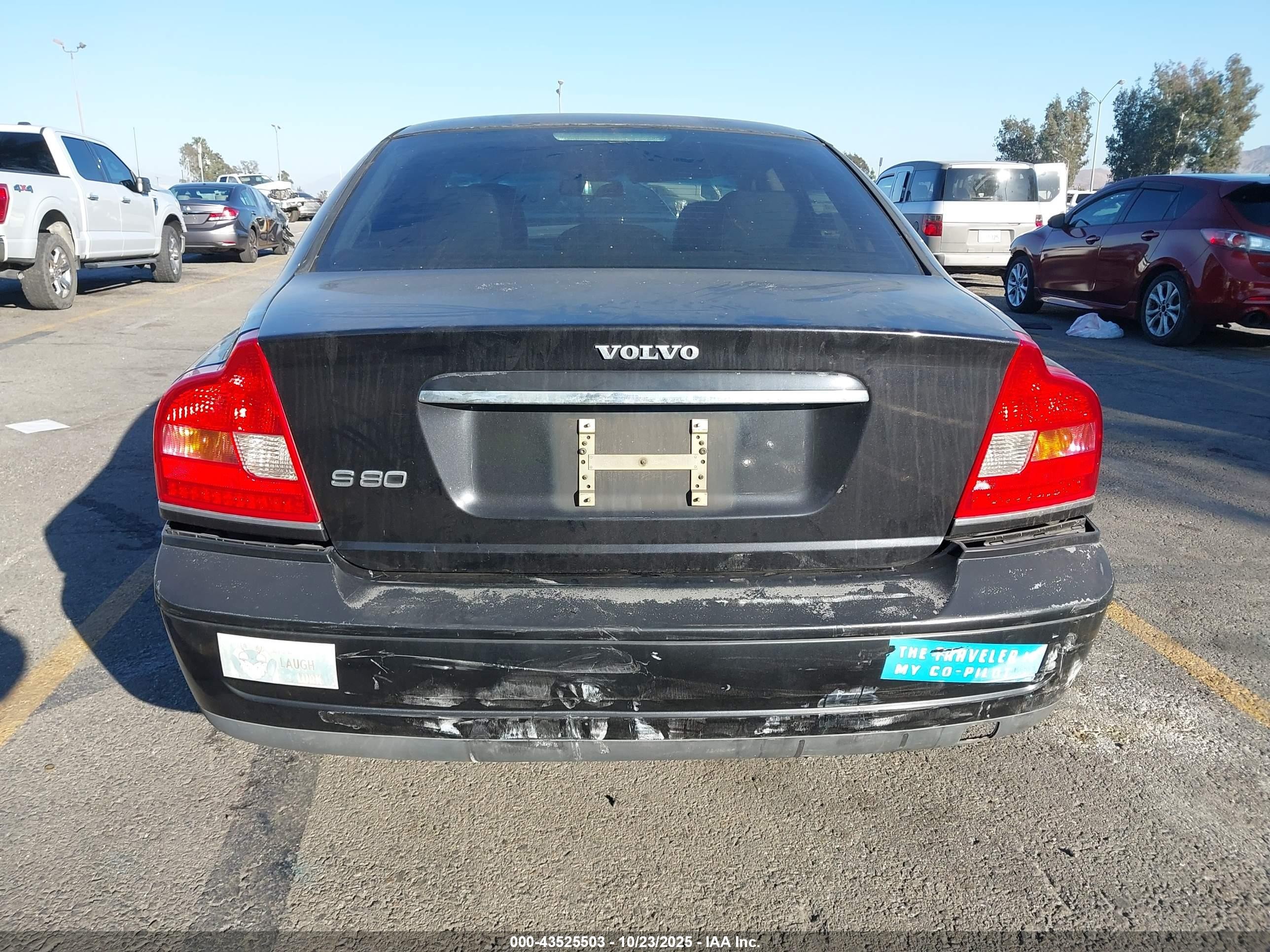 2006 Volvo S80 2.5t Black vin: YV1TS592X61436778