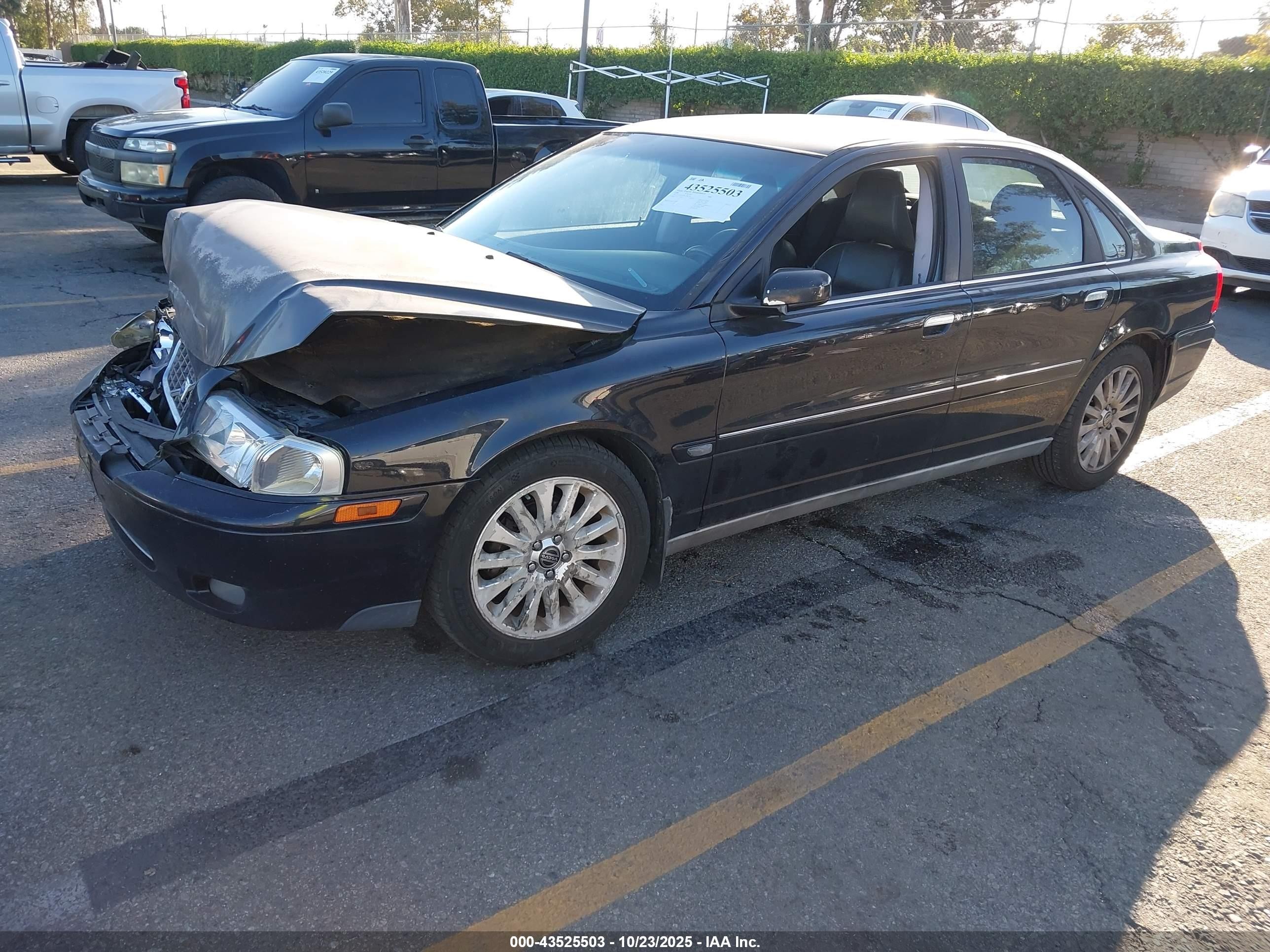 2006 Volvo S80 2.5t Black vin: YV1TS592X61436778