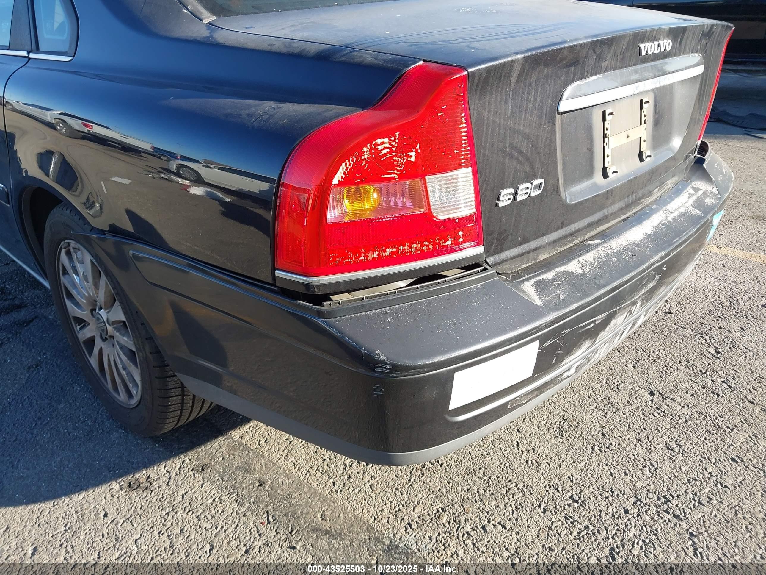 2006 Volvo S80 2.5t Black vin: YV1TS592X61436778