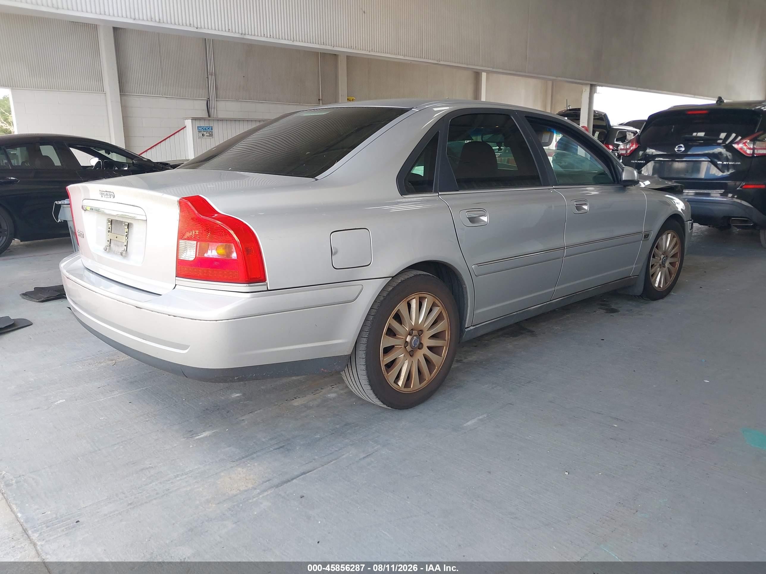 2006 Volvo S80 2.5t Silver vin: YV1TS592X61444914