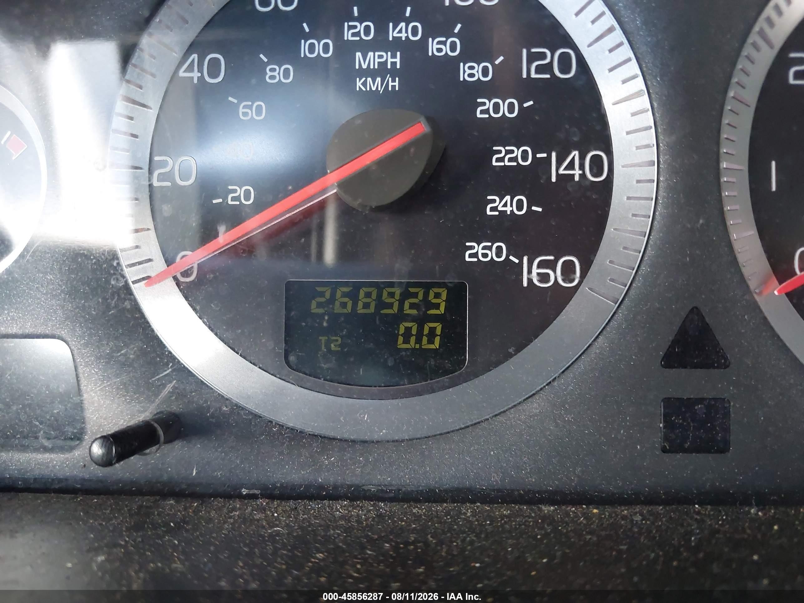 2006 Volvo S80 2.5t Silver vin: YV1TS592X61444914