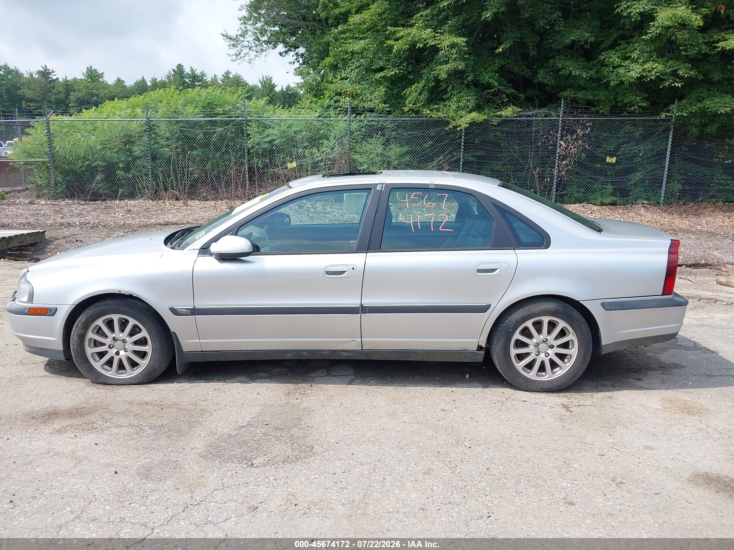 2000 Volvo S80 T-6 Silver vin: YV1TS90D2Y1082831
