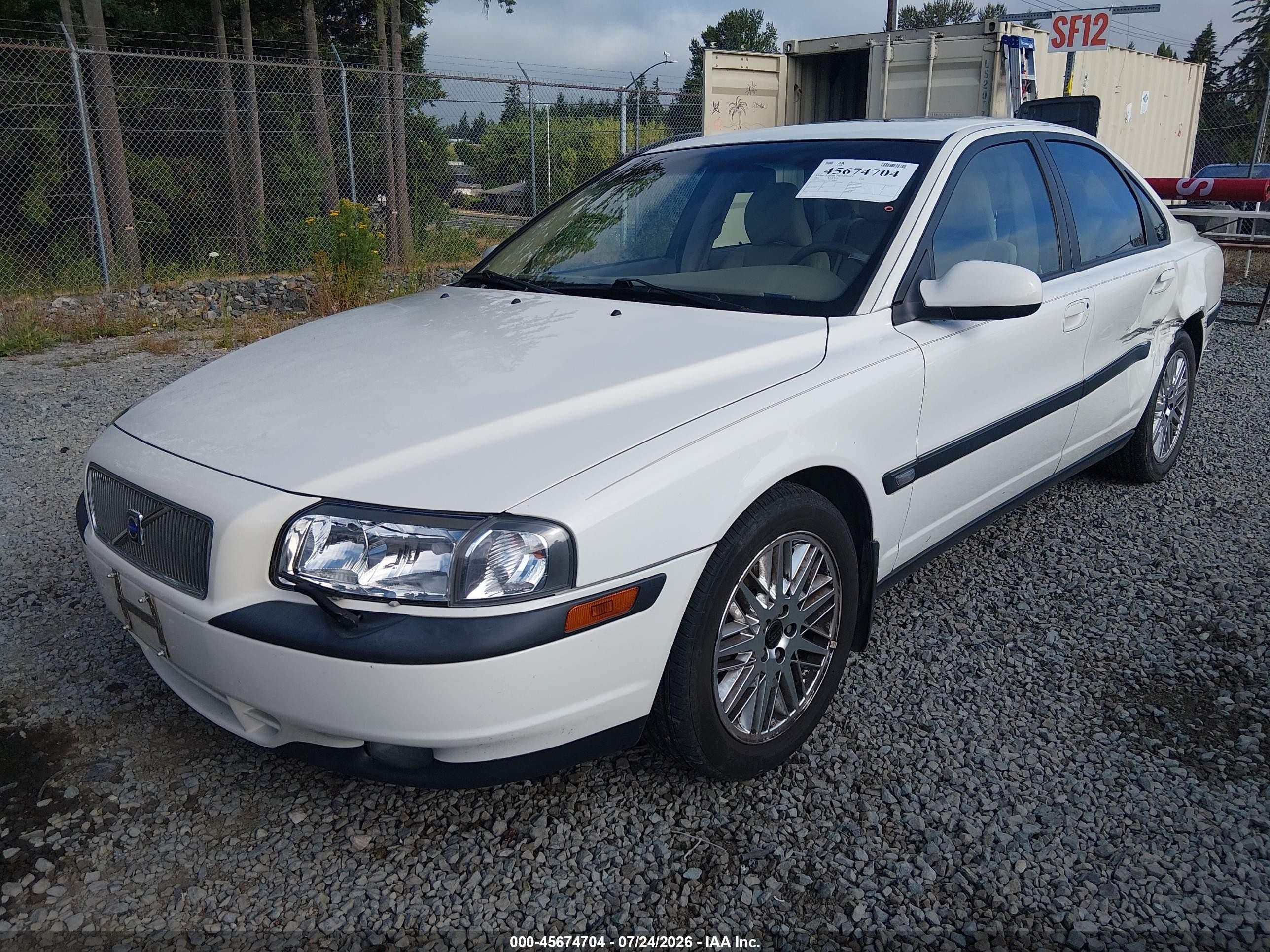 2001 Volvo S80 T6 White vin: YV1TS90D311180868