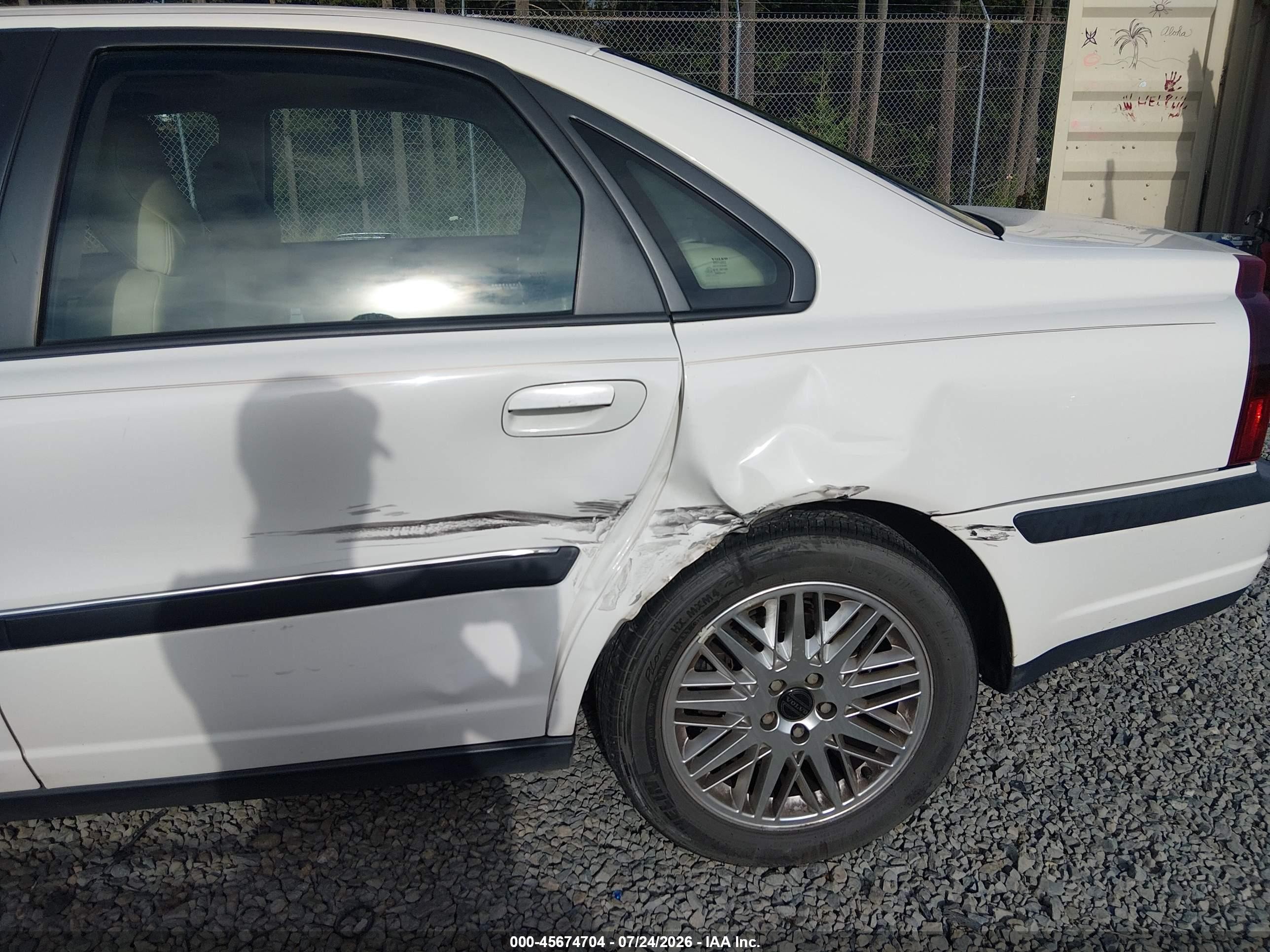 2001 Volvo S80 T6 White vin: YV1TS90D311180868