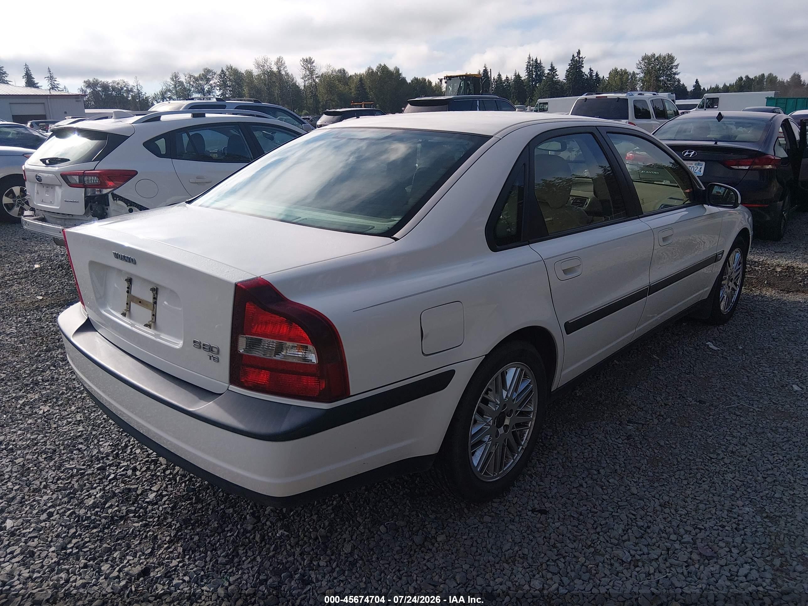 2001 Volvo S80 T6 White vin: YV1TS90D311180868