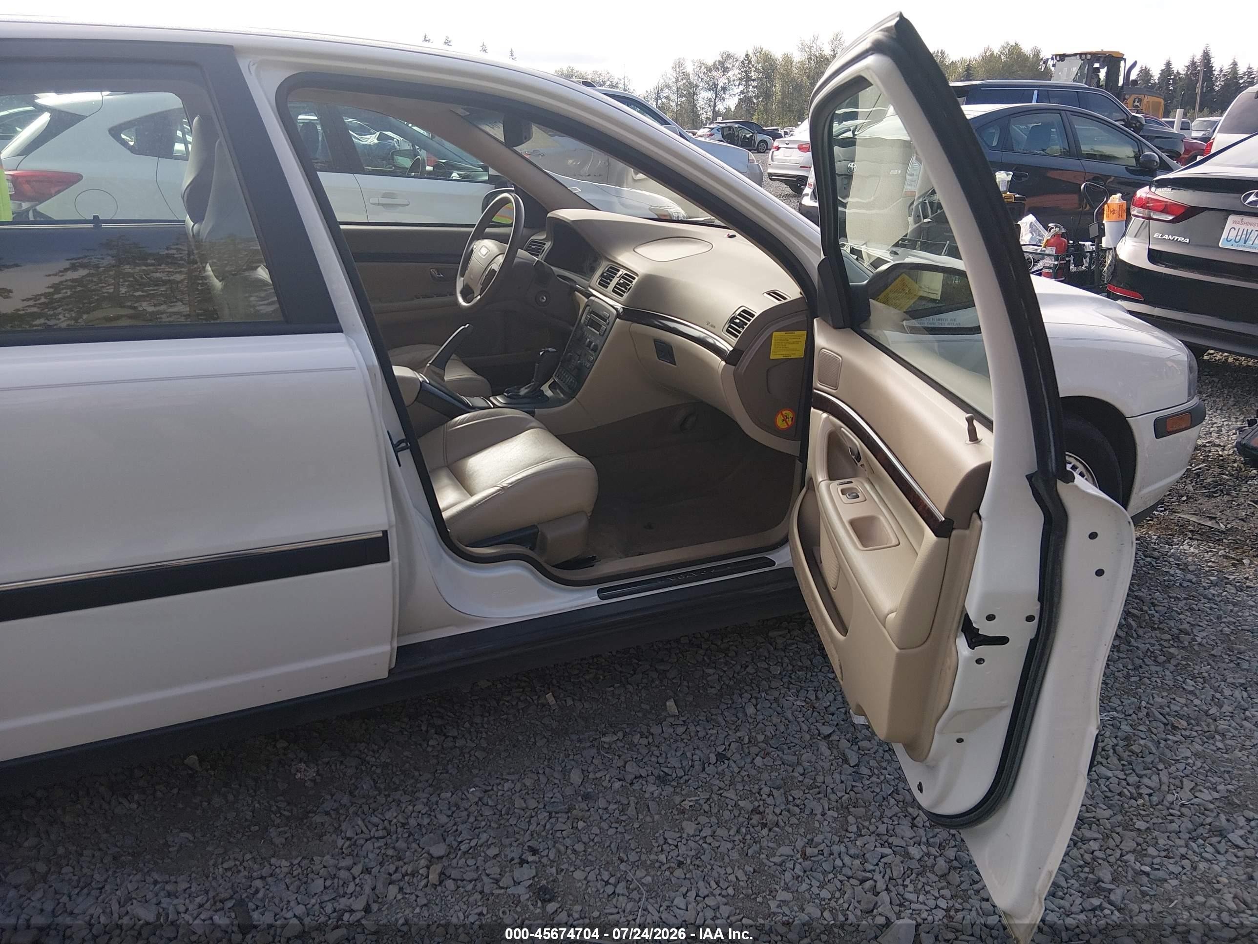 2001 Volvo S80 T6 White vin: YV1TS90D311180868