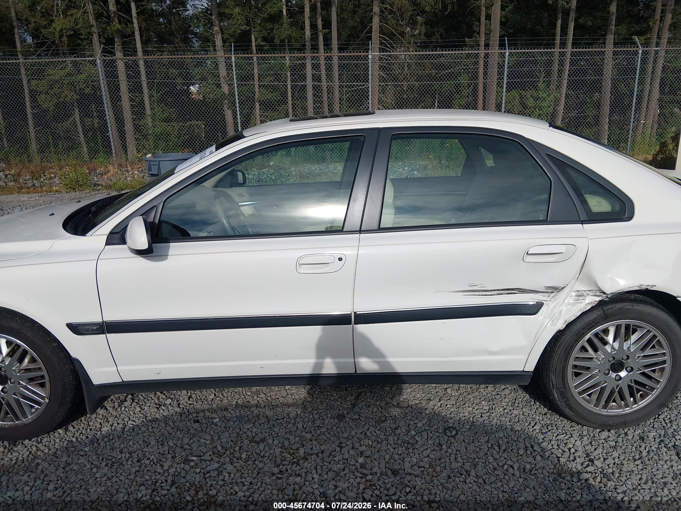 2001 Volvo S80 T6 White vin: YV1TS90D311180868