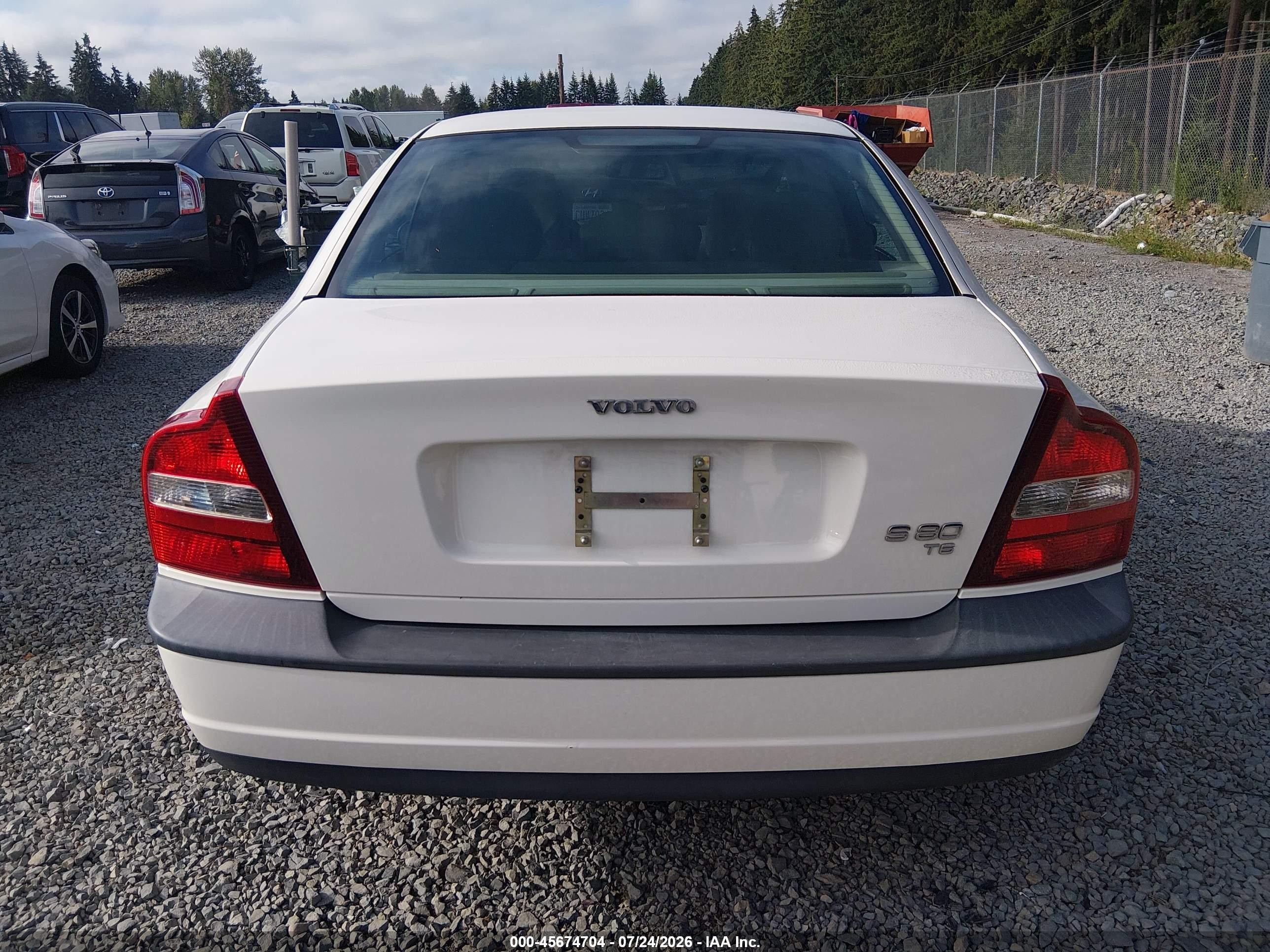 2001 Volvo S80 T6 White vin: YV1TS90D311180868