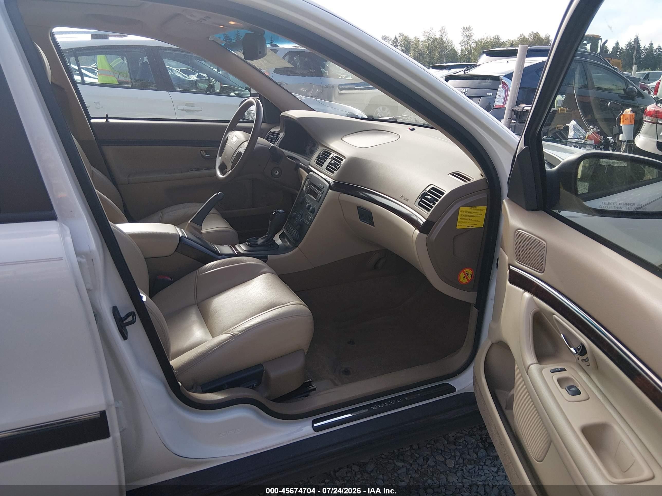 2001 Volvo S80 T6 White vin: YV1TS90D311180868