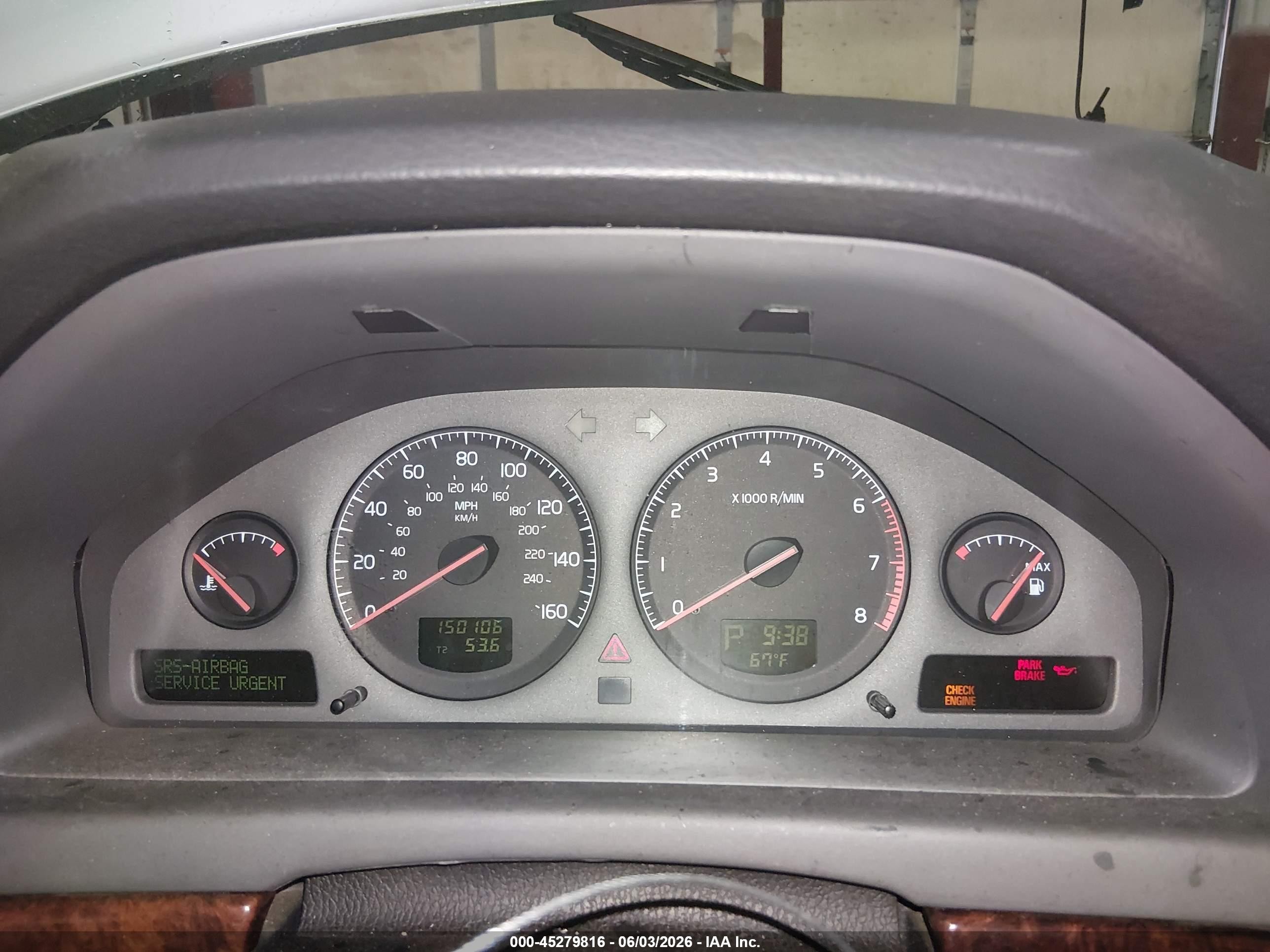2003 Volvo S80 2.9 Серебряный vin: YV1TS92D031300044