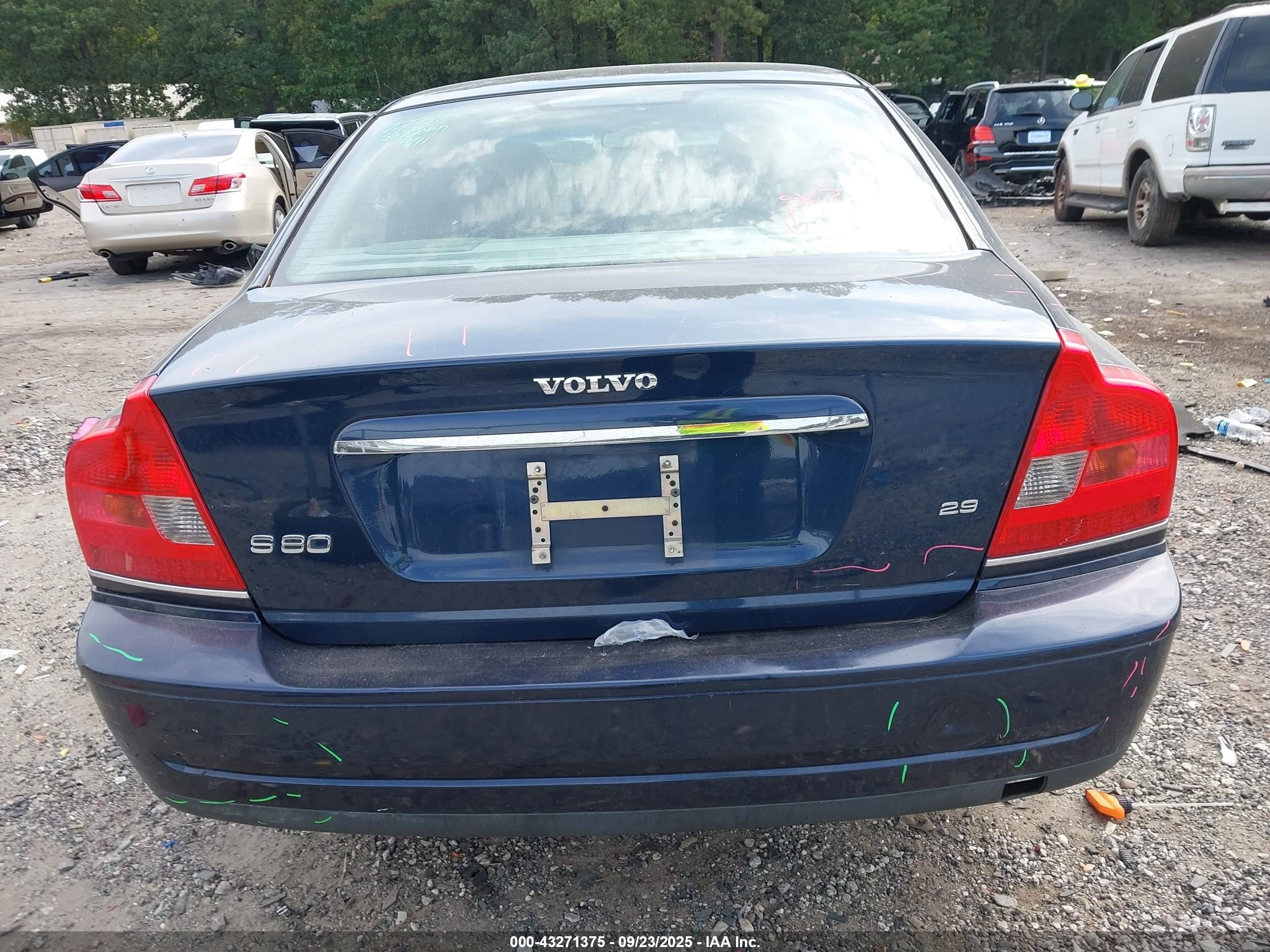 2004 Volvo S80 2.9 Dark Blue vin: YV1TS92DX41358406