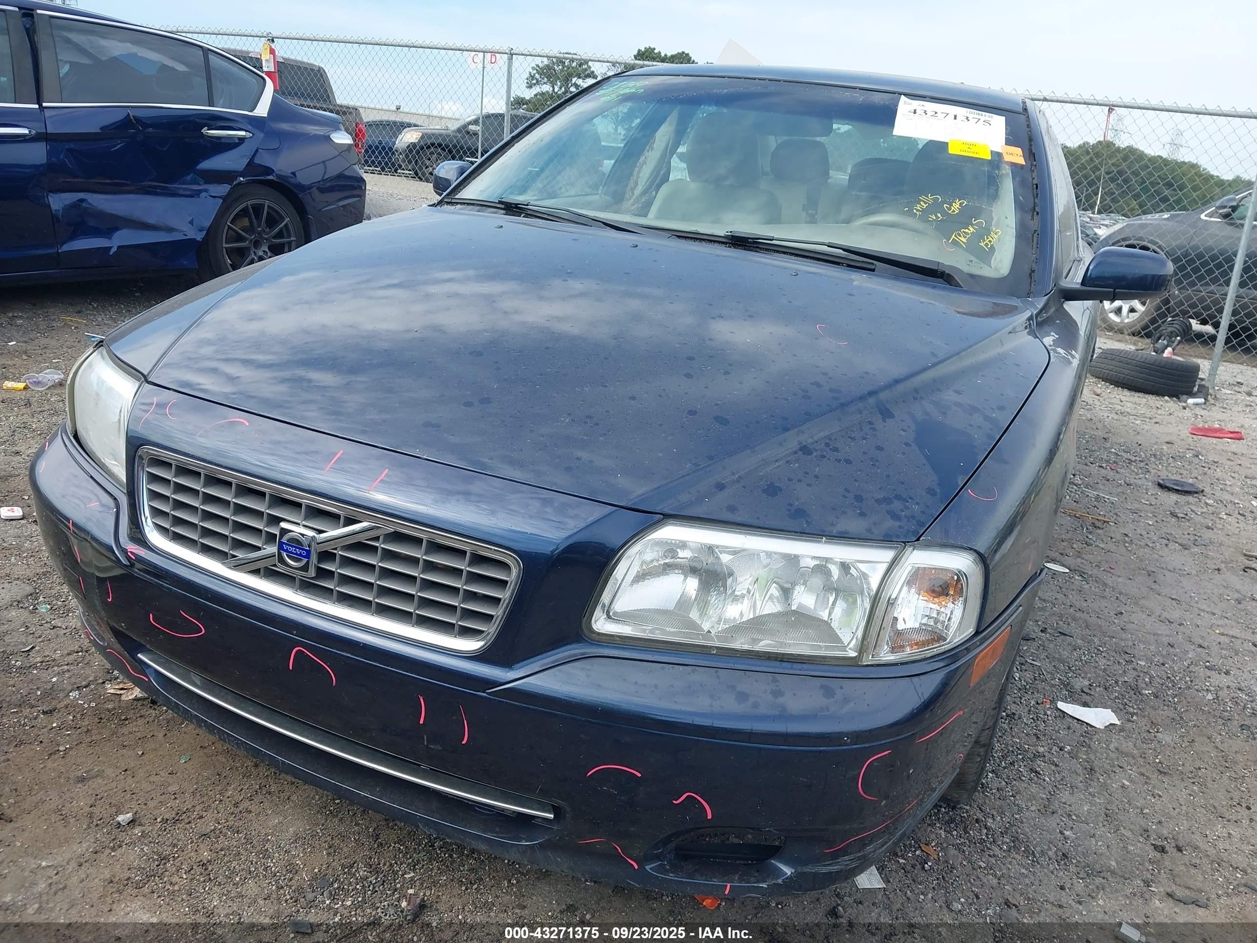 2004 Volvo S80 2.9 Dark Blue vin: YV1TS92DX41358406