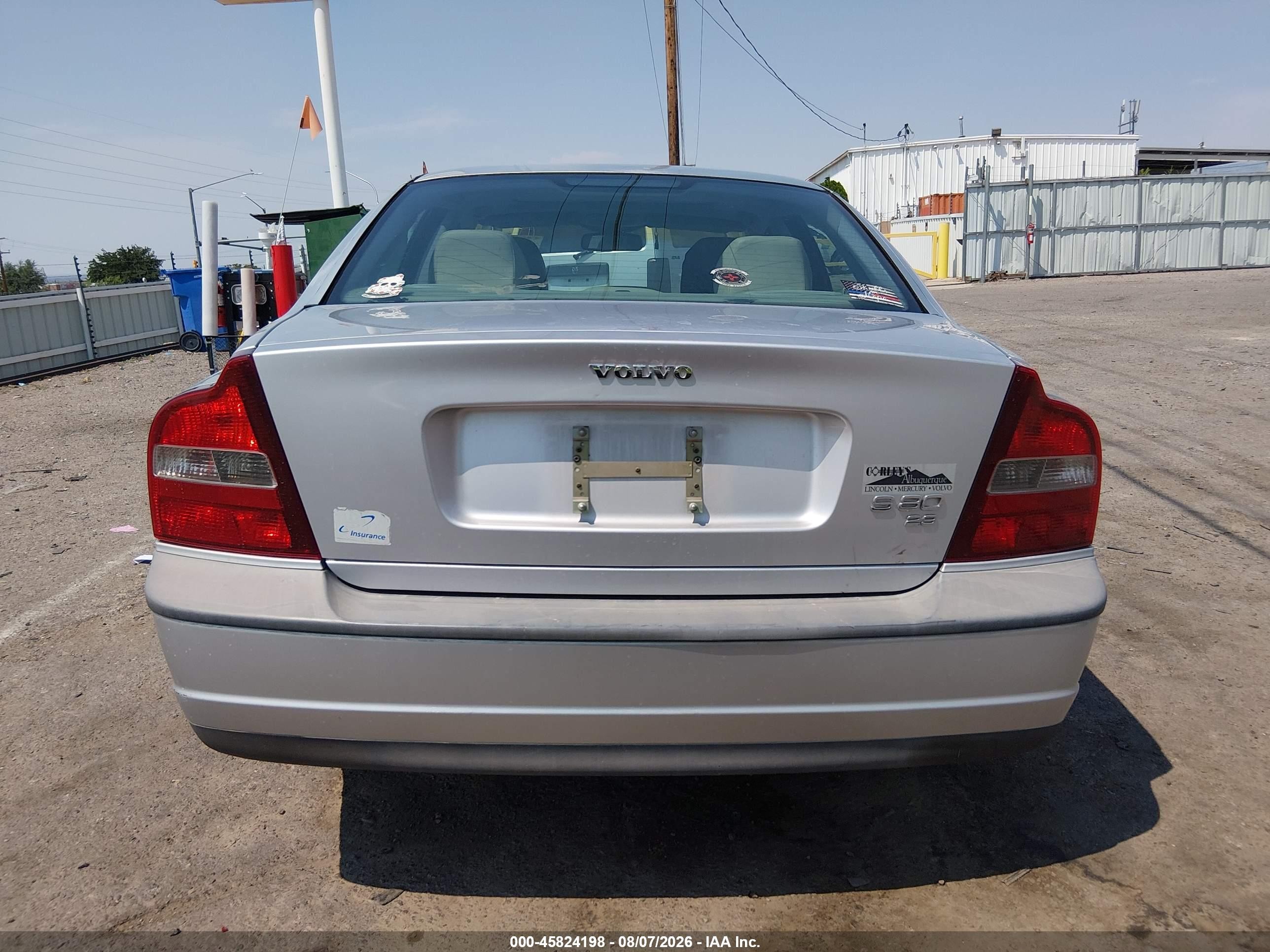 2000 Volvo S80 2.9 Gray vin: YV1TS94D9Y1100607