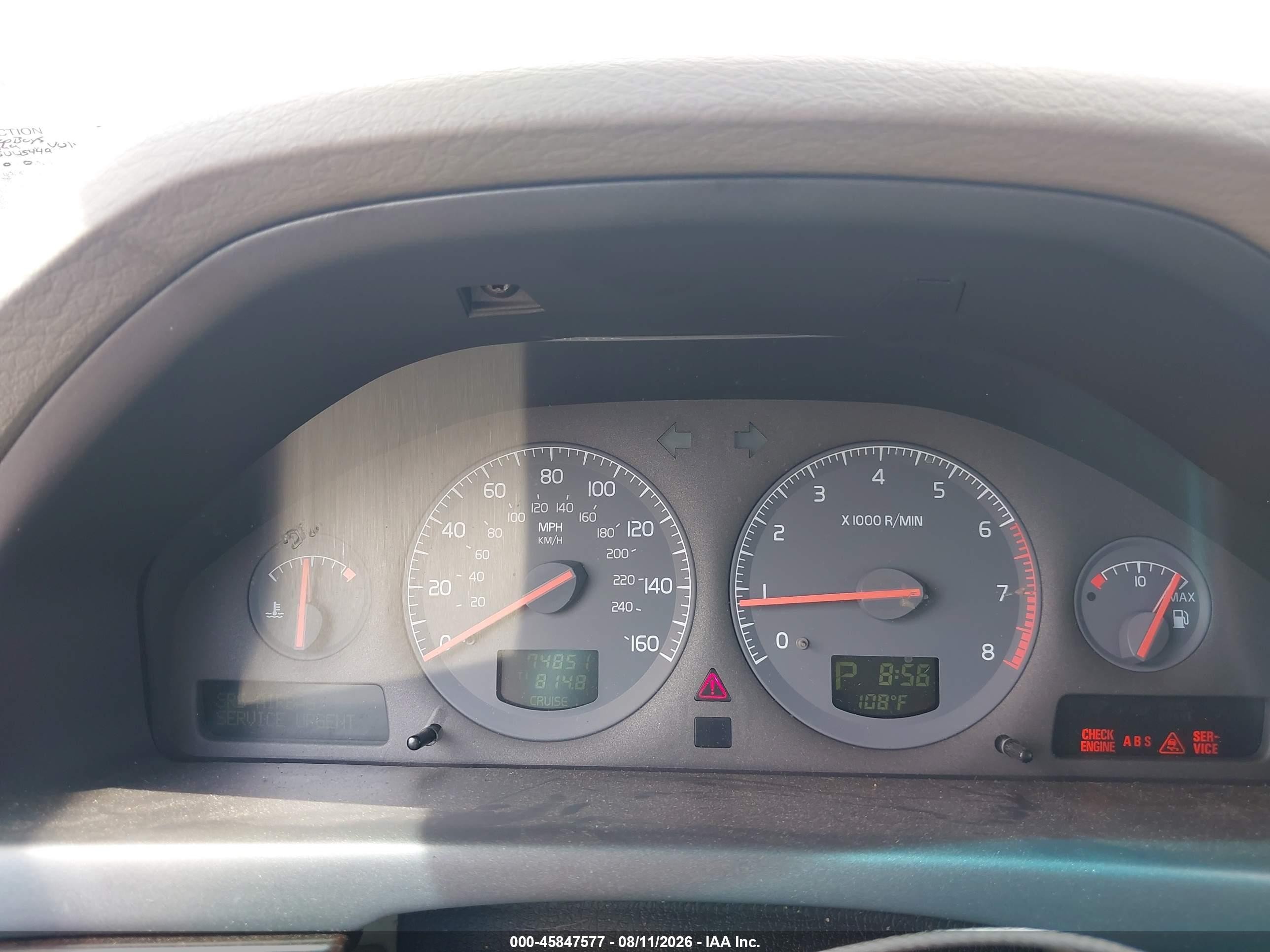 1999 Volvo S80 2.9 Gold vin: YV1TS97D1X1014265