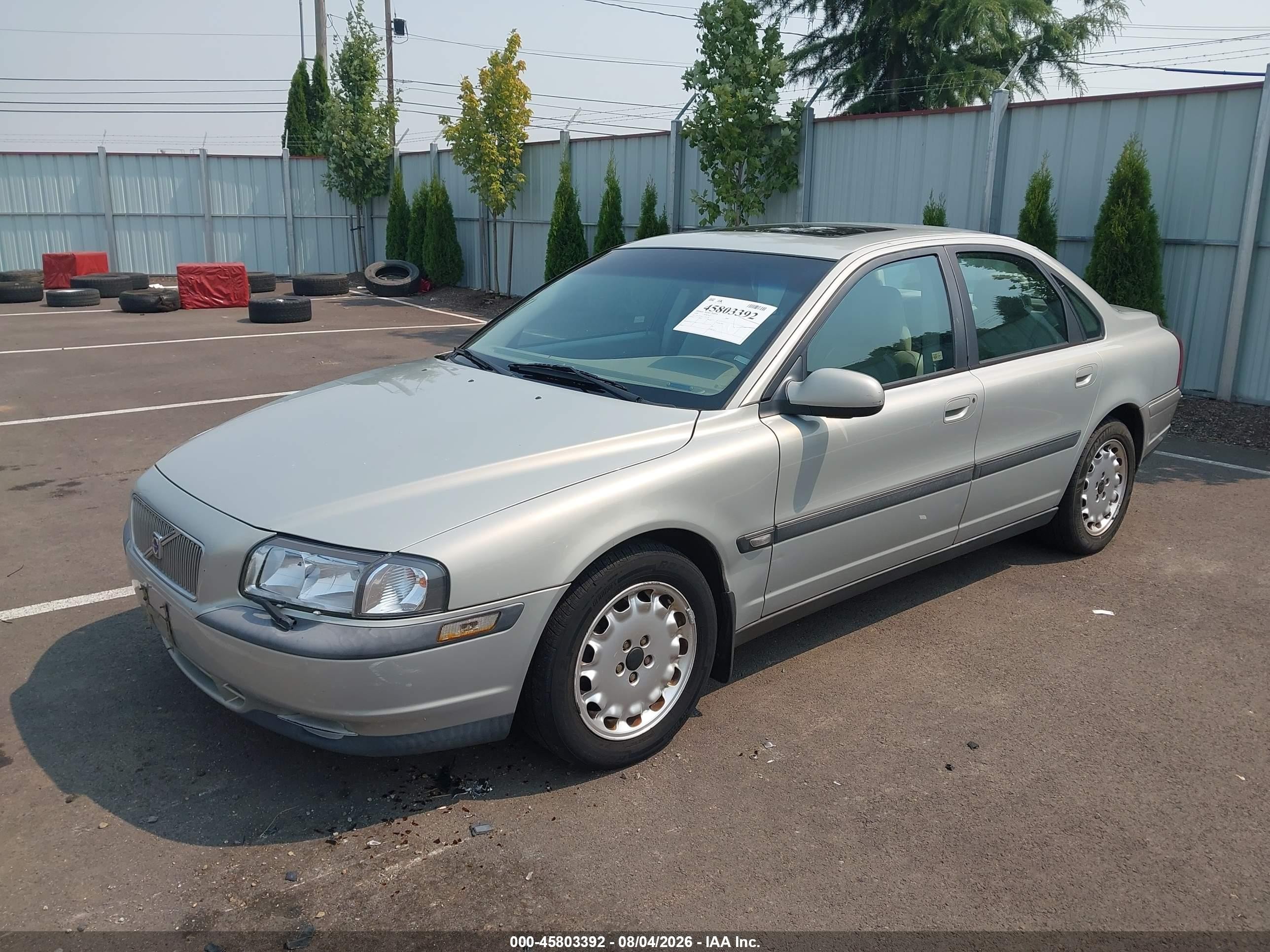 1999 Volvo S80 2.9 Silver vin: YV1TS97D7X1022726