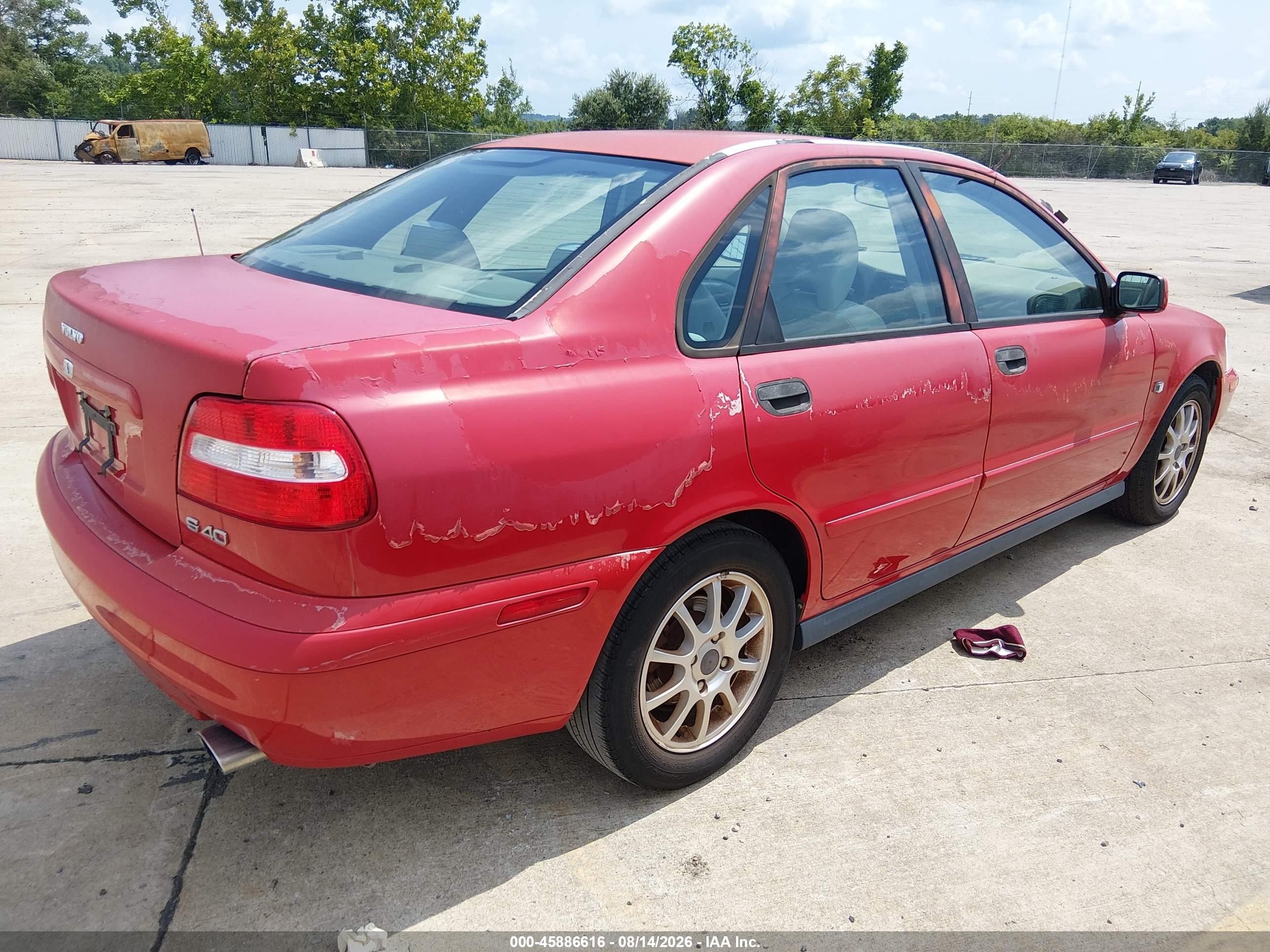 2004 Volvo S40 A/lse Red vin: YV1VS27554F065405