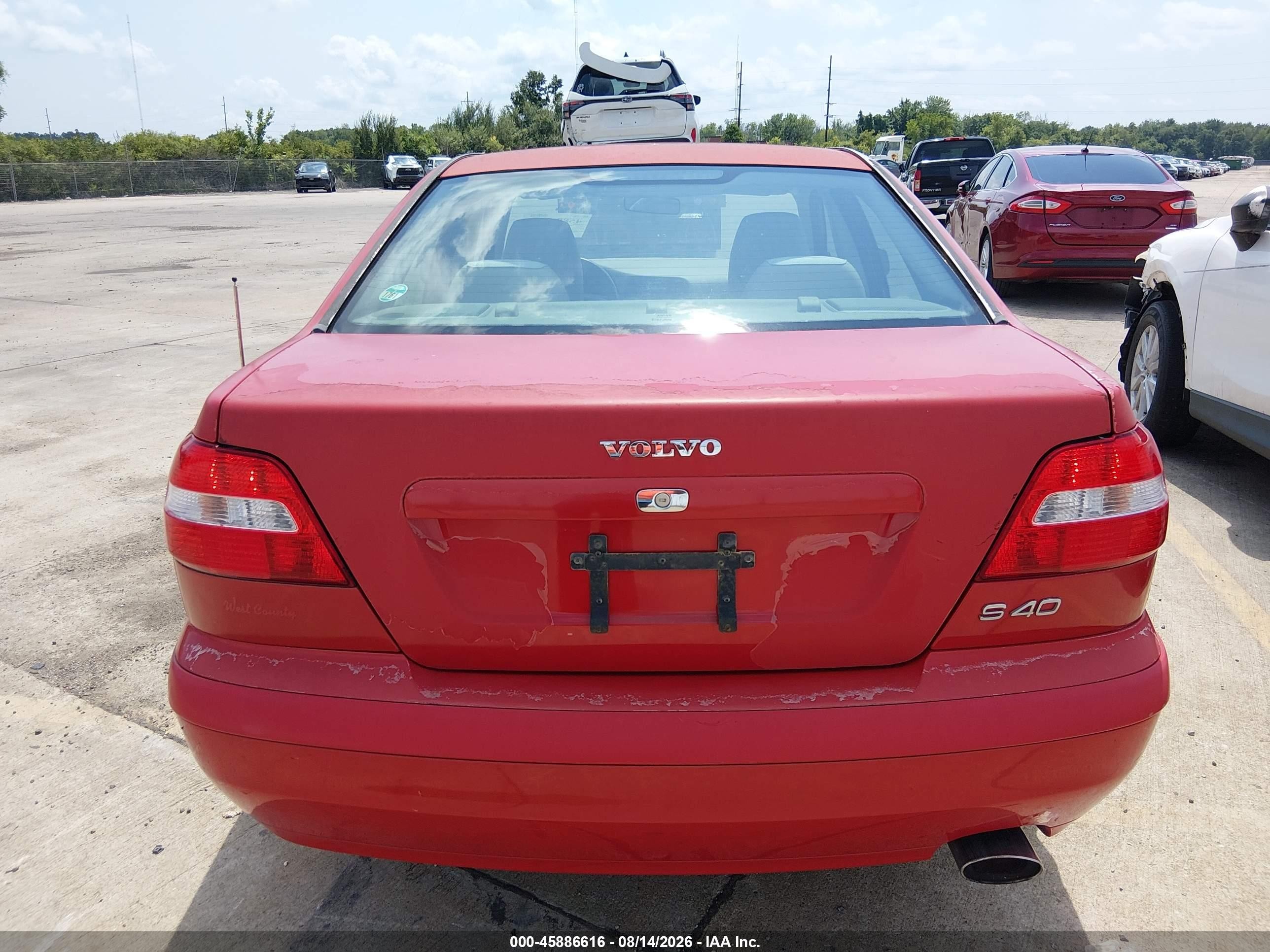 2004 Volvo S40 A/lse Red vin: YV1VS27554F065405