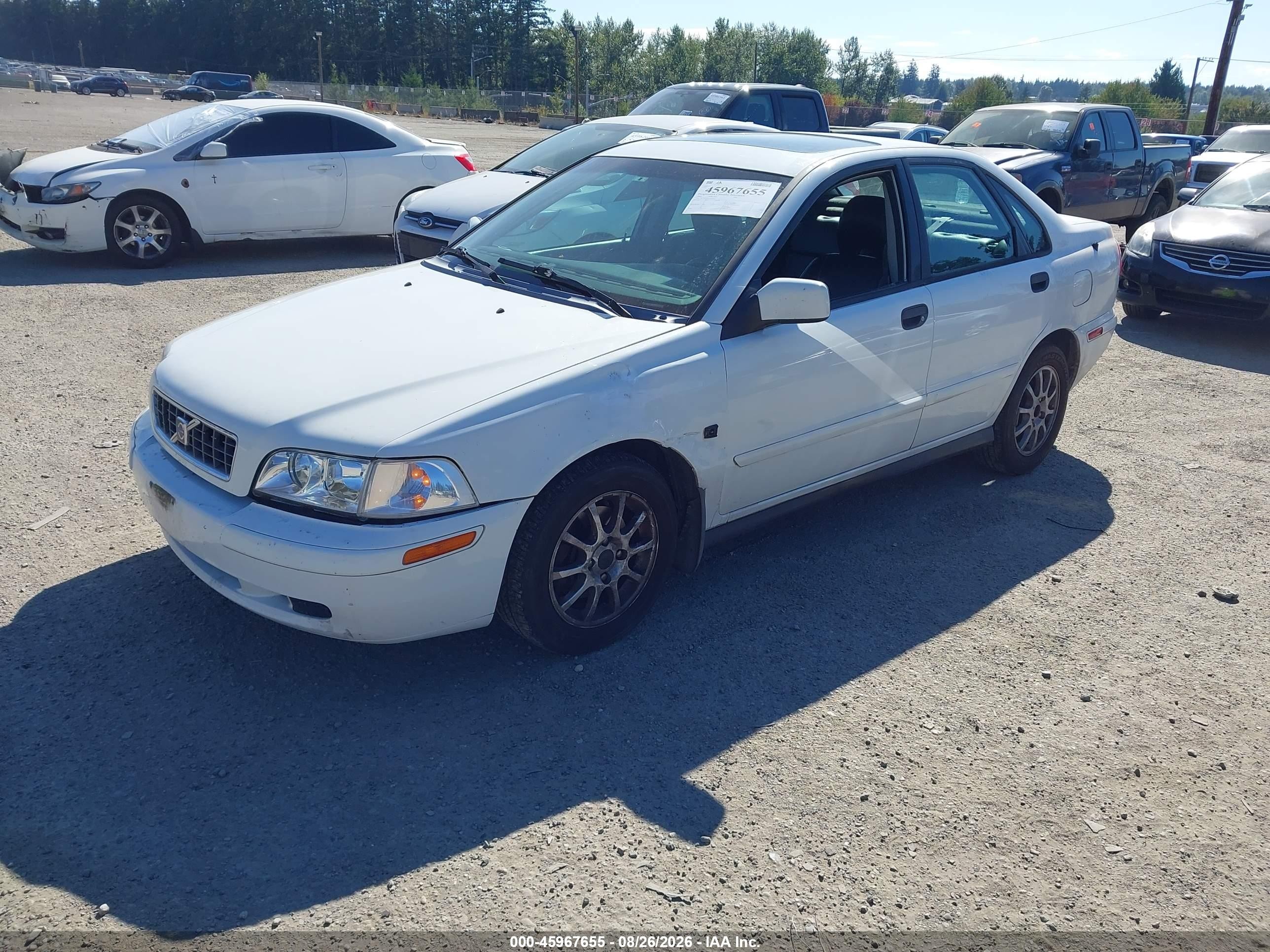 2003 Volvo S40 A White vin: YV1VS29583F936227