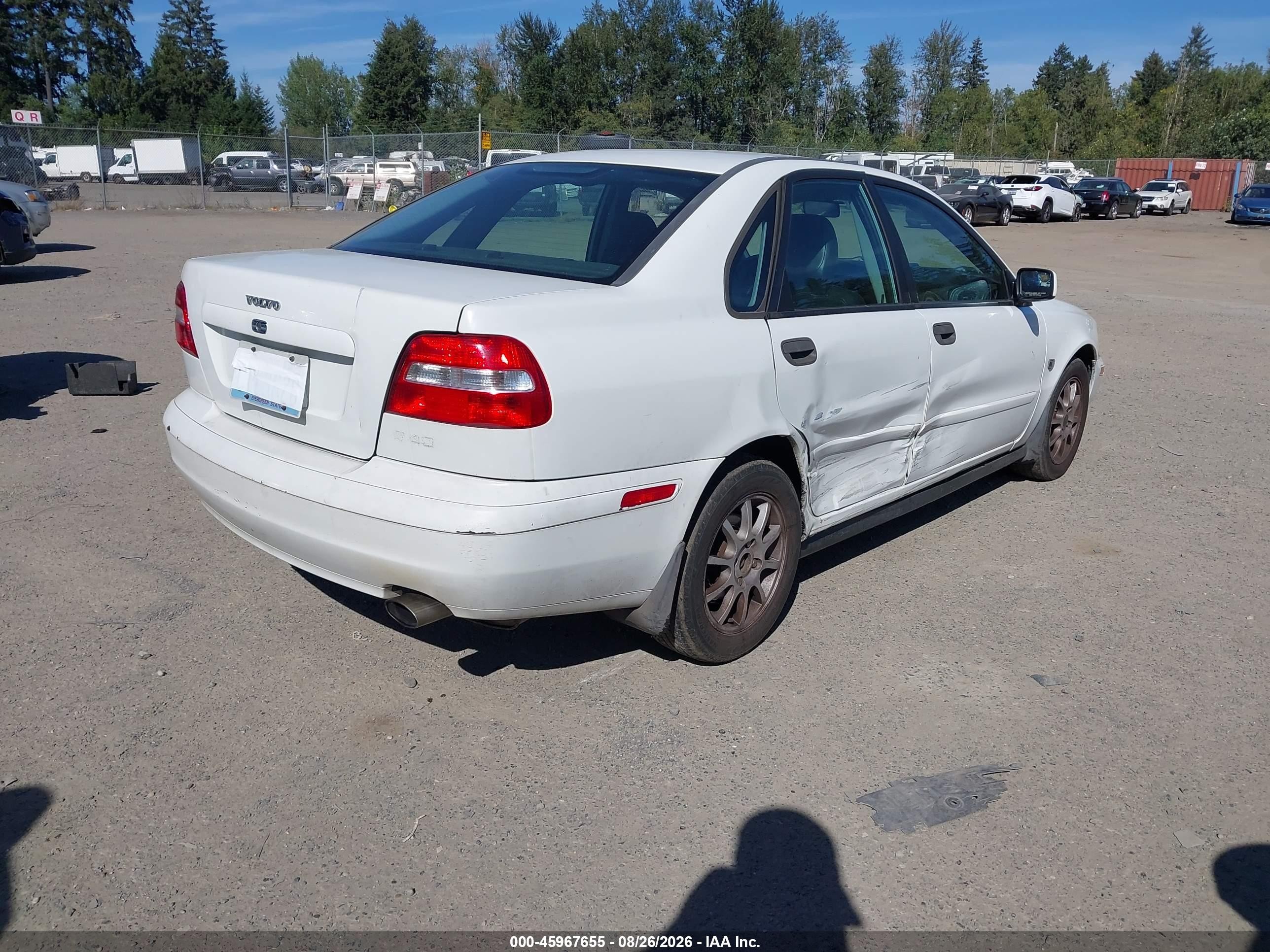 2003 Volvo S40 A White vin: YV1VS29583F936227