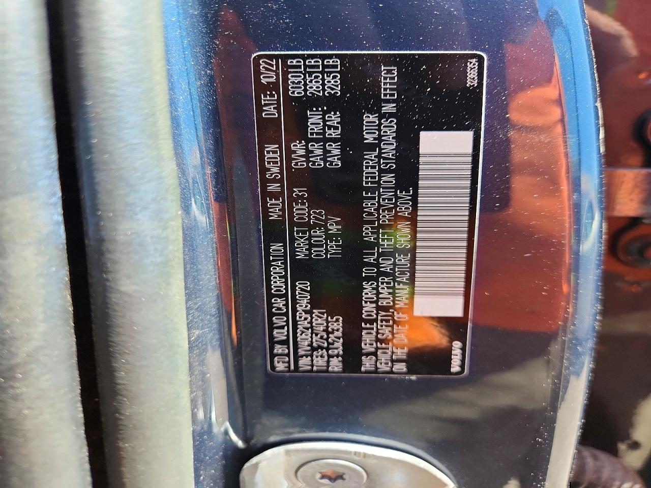 2023 Volvo Xc90 Ultimate Blue vin: YV40621A5P1940720