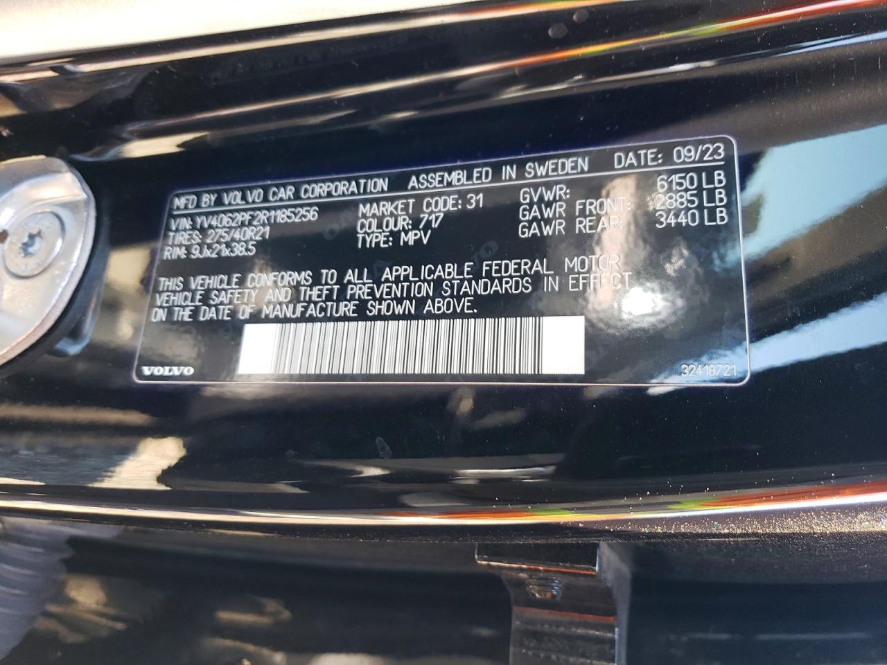 2024 Volvo Xc90 Ultimate Black vin: YV4062PF2R1185256