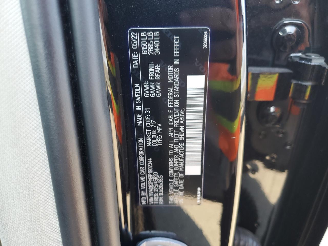 2023 Volvo Xc90 Plus Черный vin: YV4062PN8P1902344